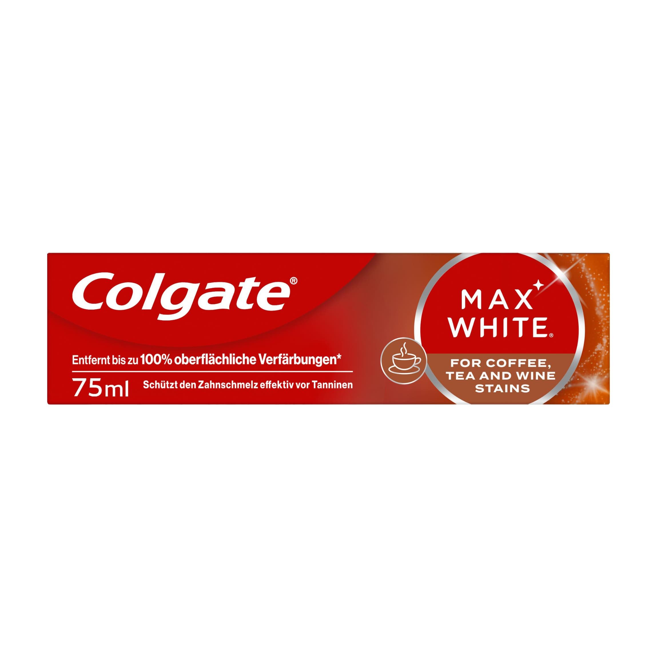 Colgate Max White Kaffee, Tee & Wein