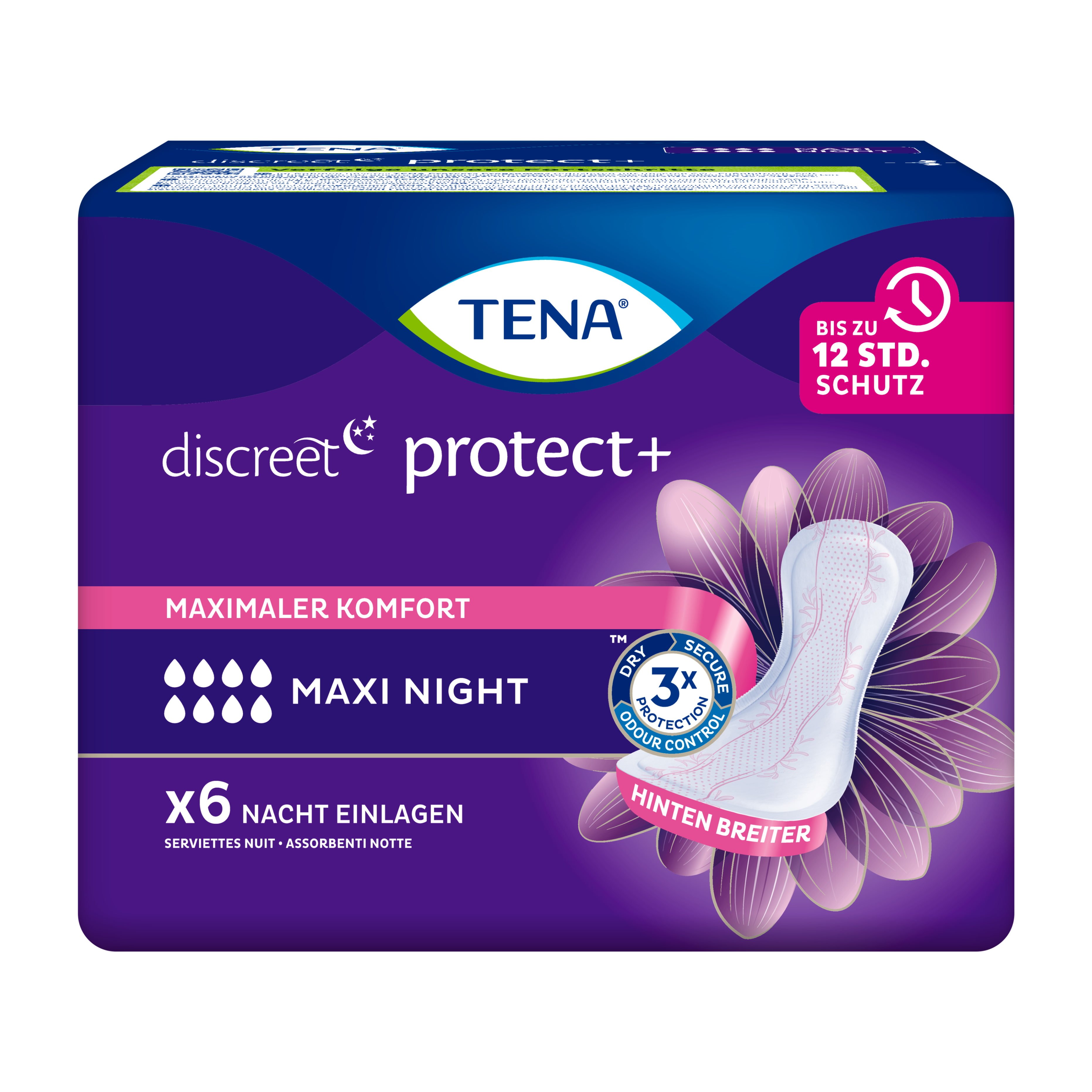TENA Discreet protect+ Maxi Night