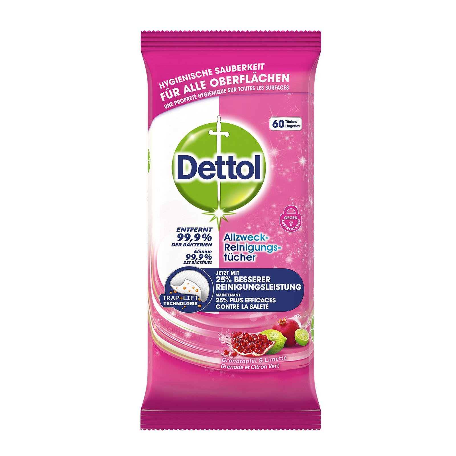 Dettol Reinigungstücher Granatapfel & Limette