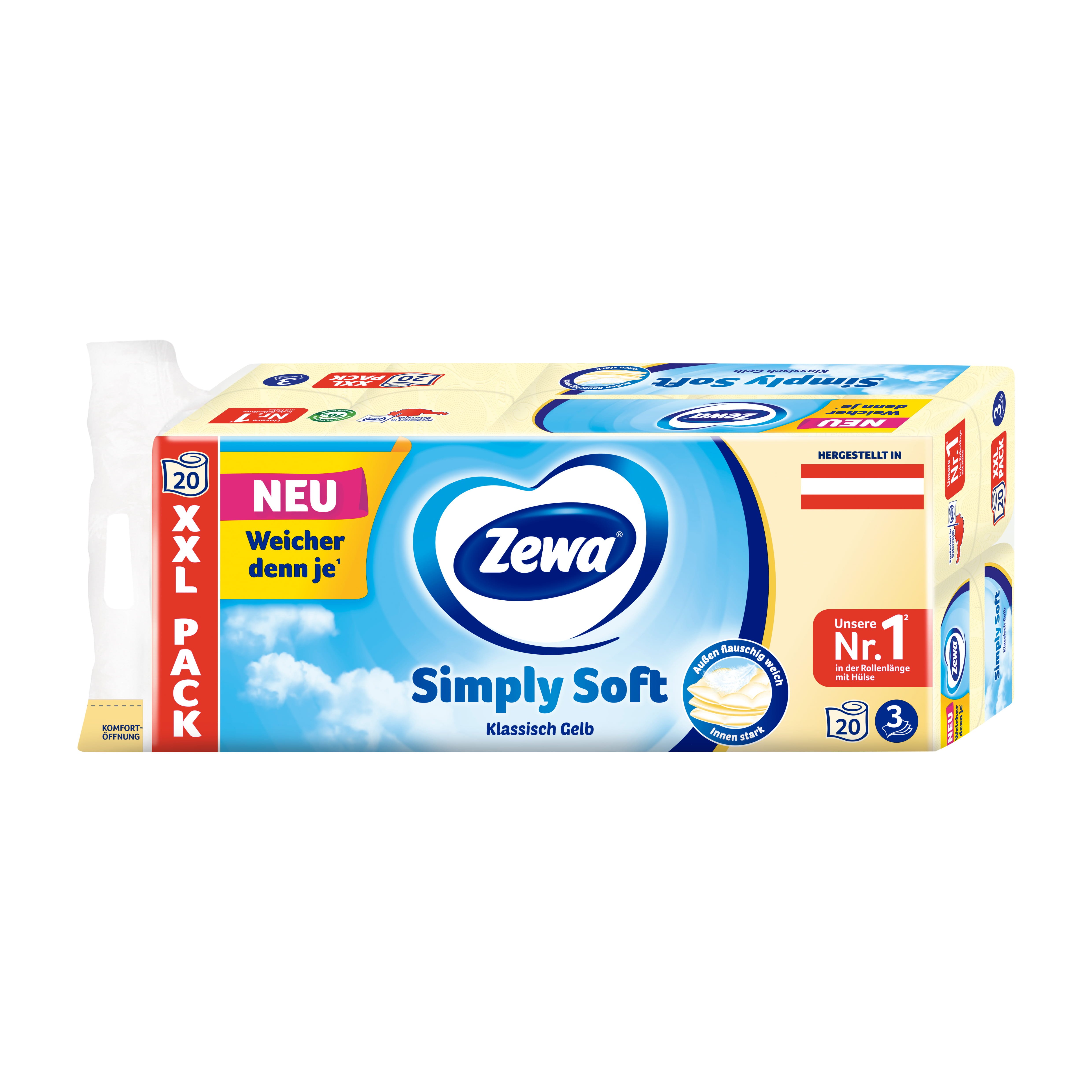 Zewa Simply Soft Gelb
