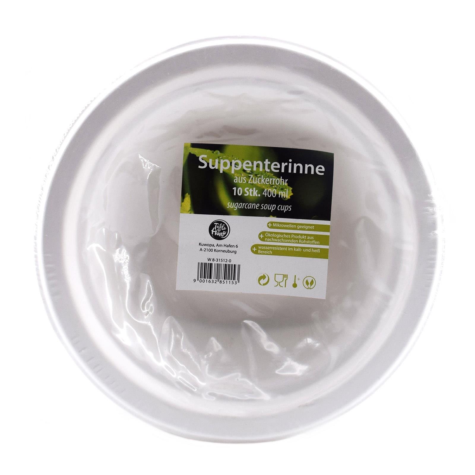Suppenterinne aus Zuckerrohr 400ml