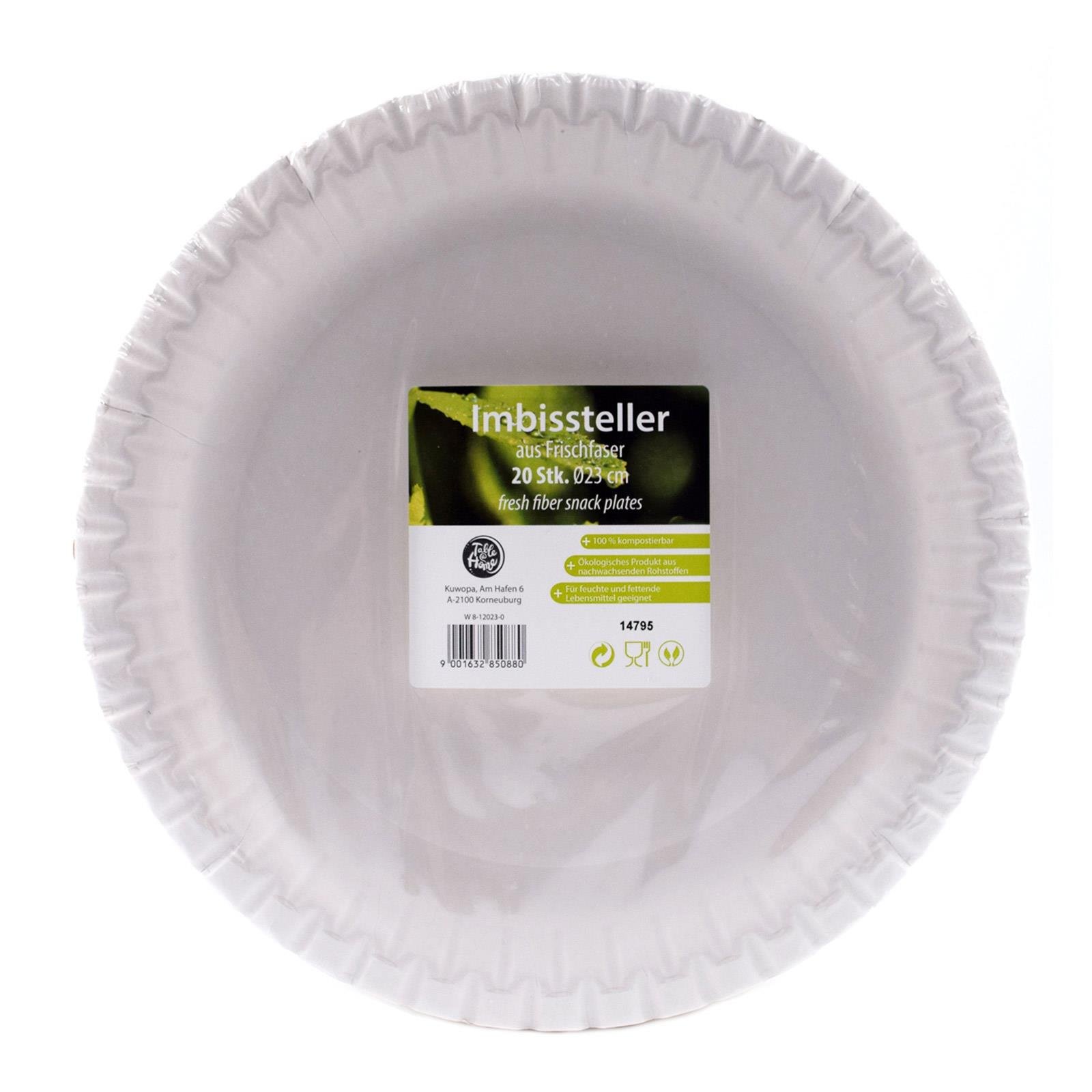 Imbissteller aus Frischefaser 23cm