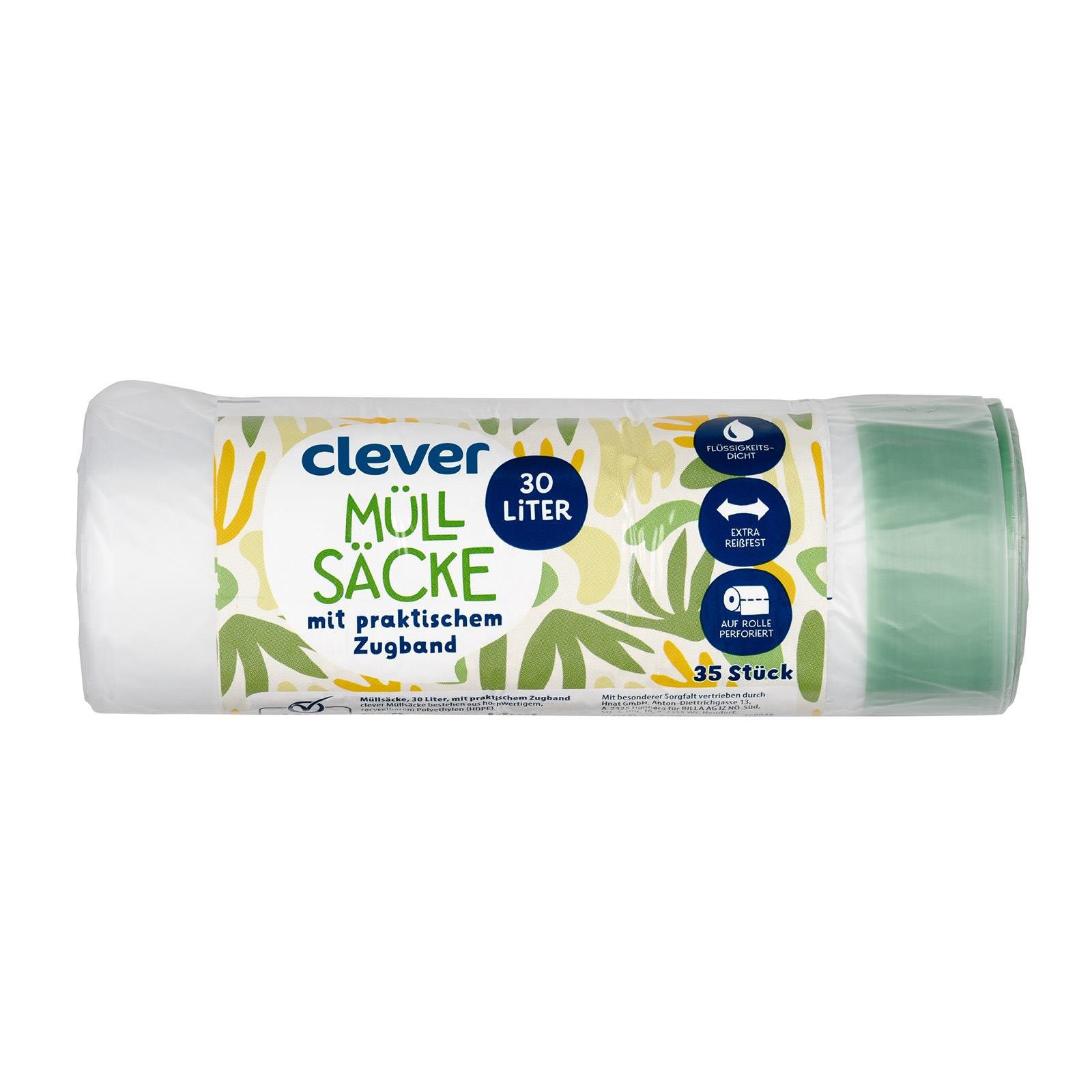Clever Müllsäcke mit Zugband 30L