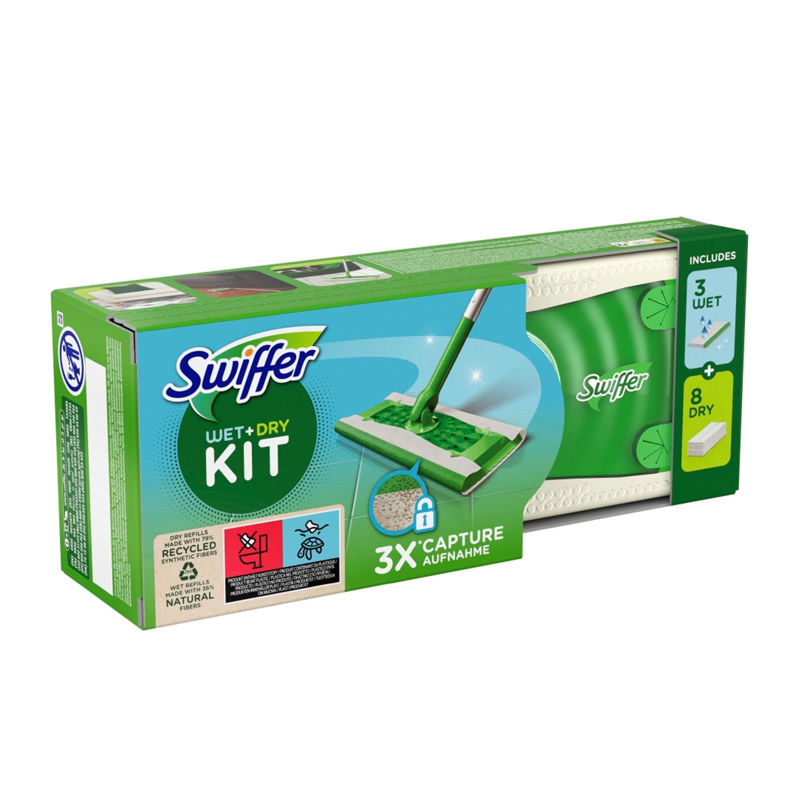 Swiffer System Starter (Bodenstab + 8 Tücher)
