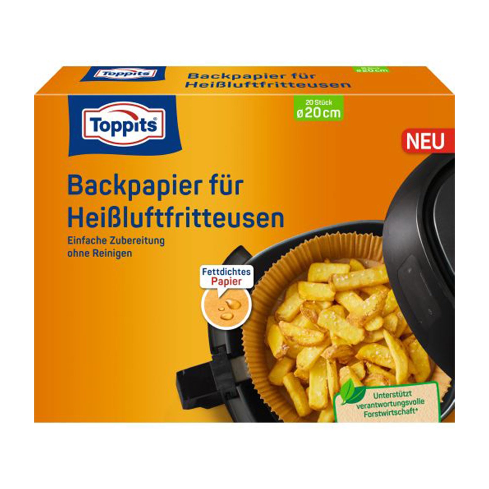 Toppits Backpapier Heißluftfritteuse