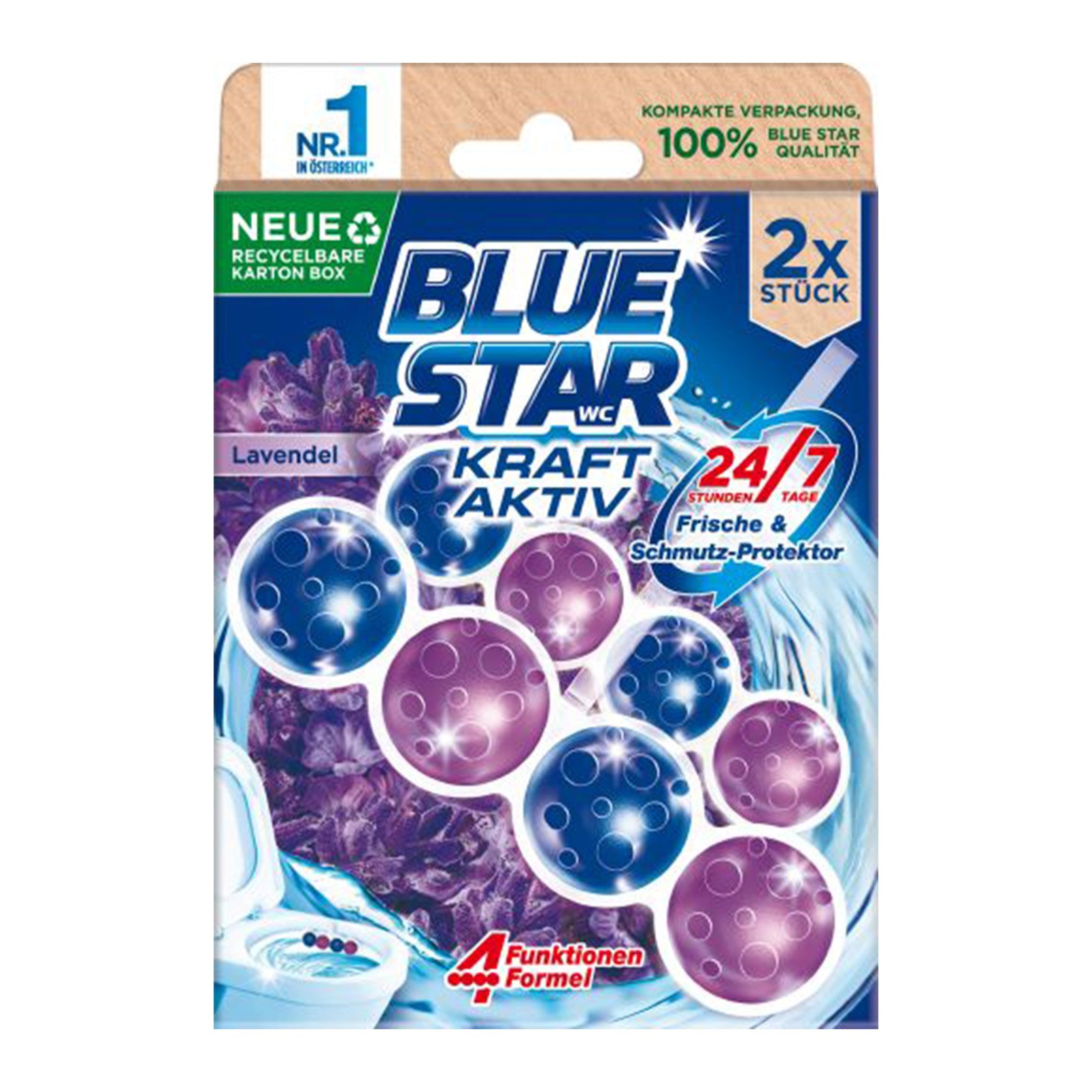 Blue Star Beckensteine Kraft Aktiv Lavendel