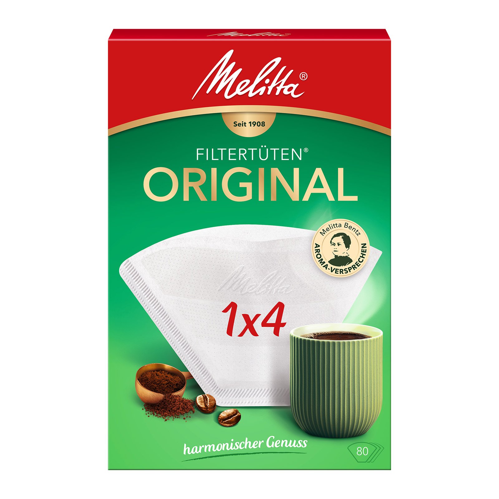 Melitta Kaffeefilter 1x4 weiß