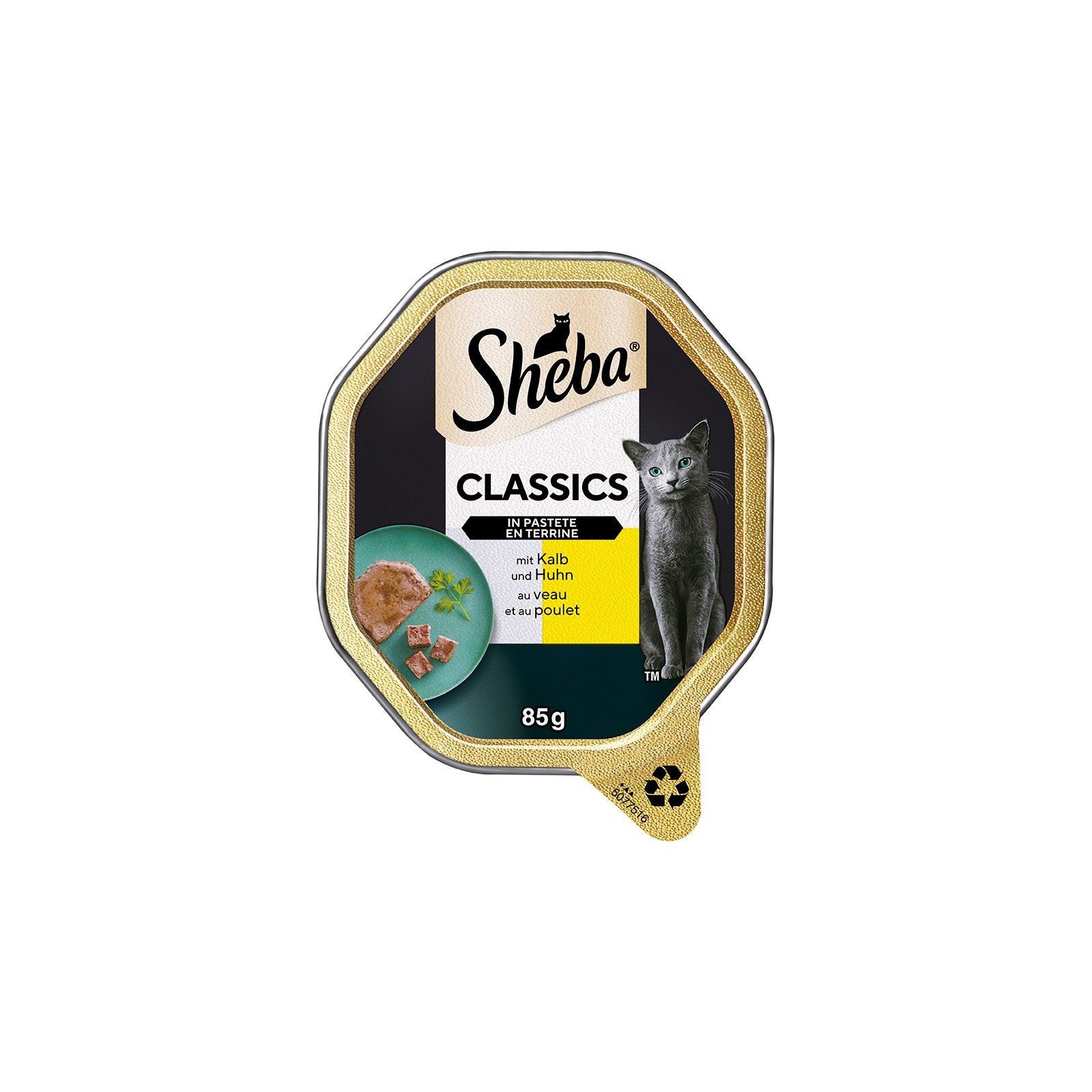 Sheba Classics in Pastete mit Kalb & Huhn