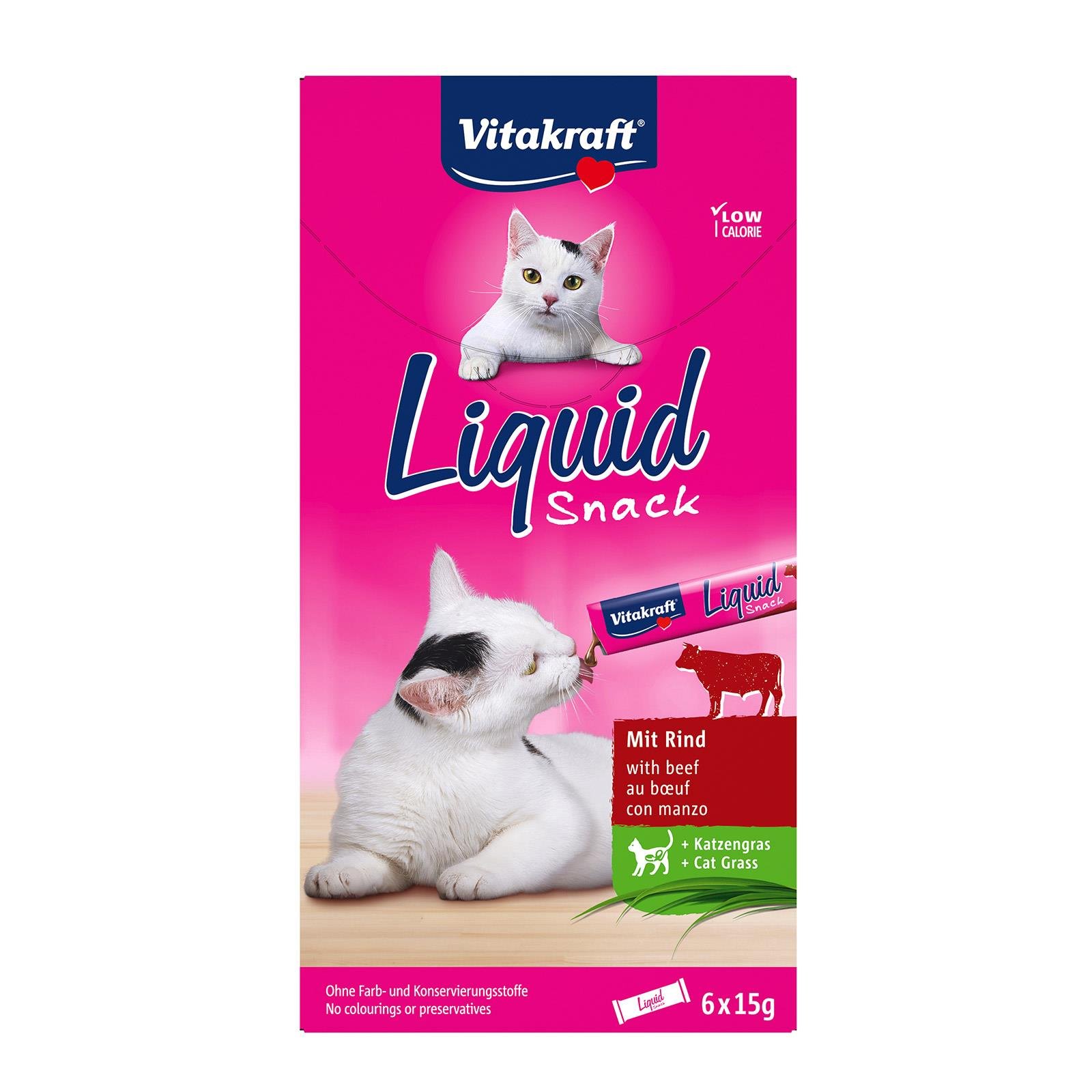 Vitakraft Liquid Snack mit Rind 6er