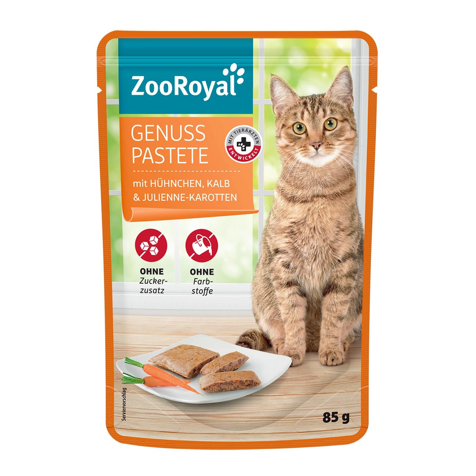 ZooRoyal Genuss Pastete mit Hühnchen, Kalb & Julienne-Karotten