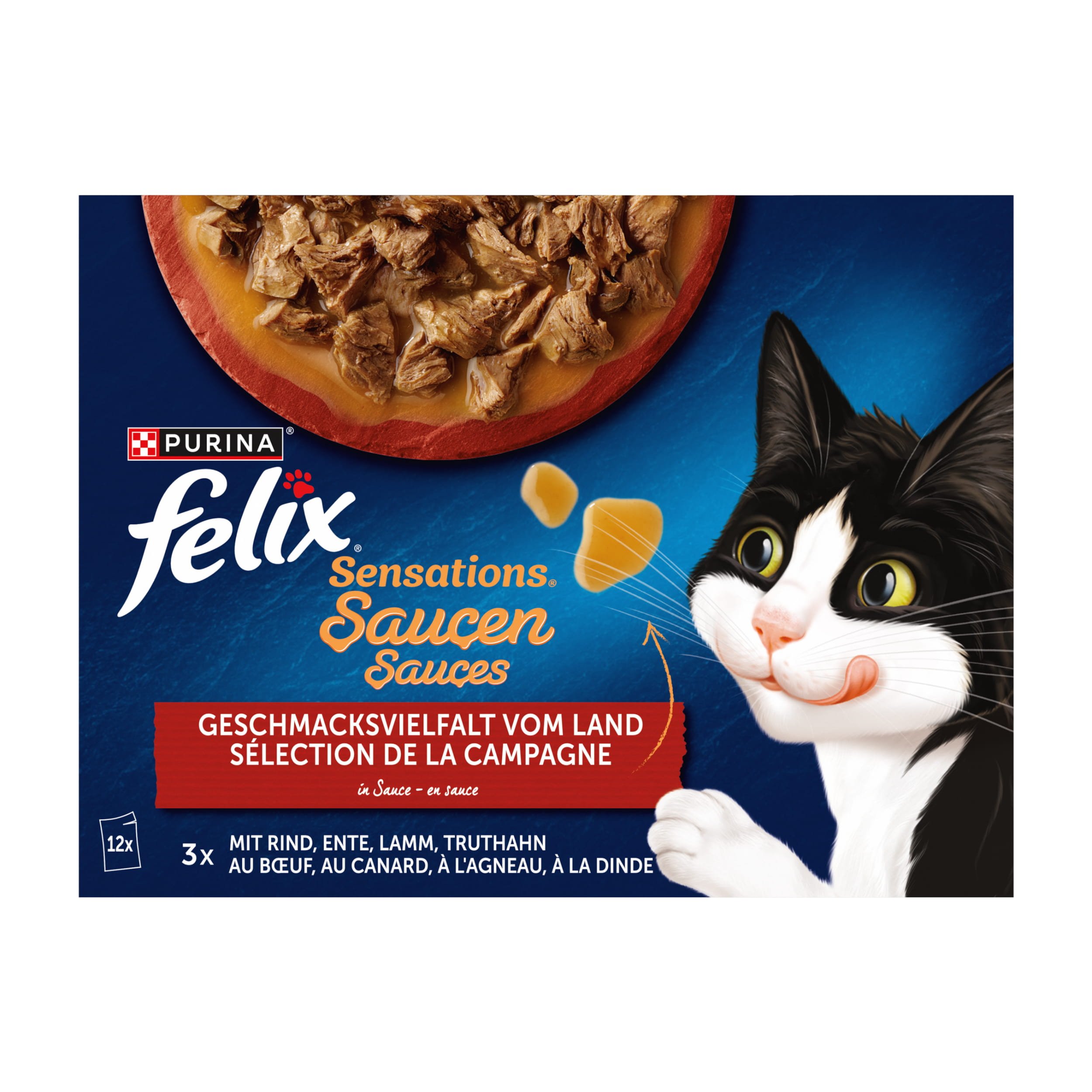 Felix Sensations Saucen Fleisch 12er