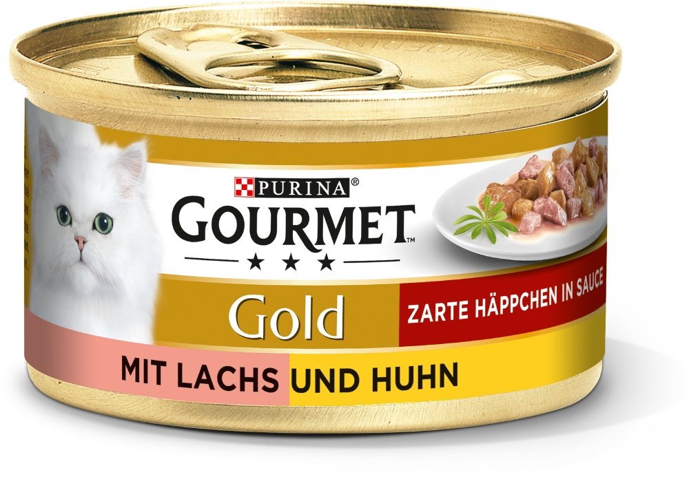 Gourmet Gold Zarte Häppchen mit Lachs und Huhn