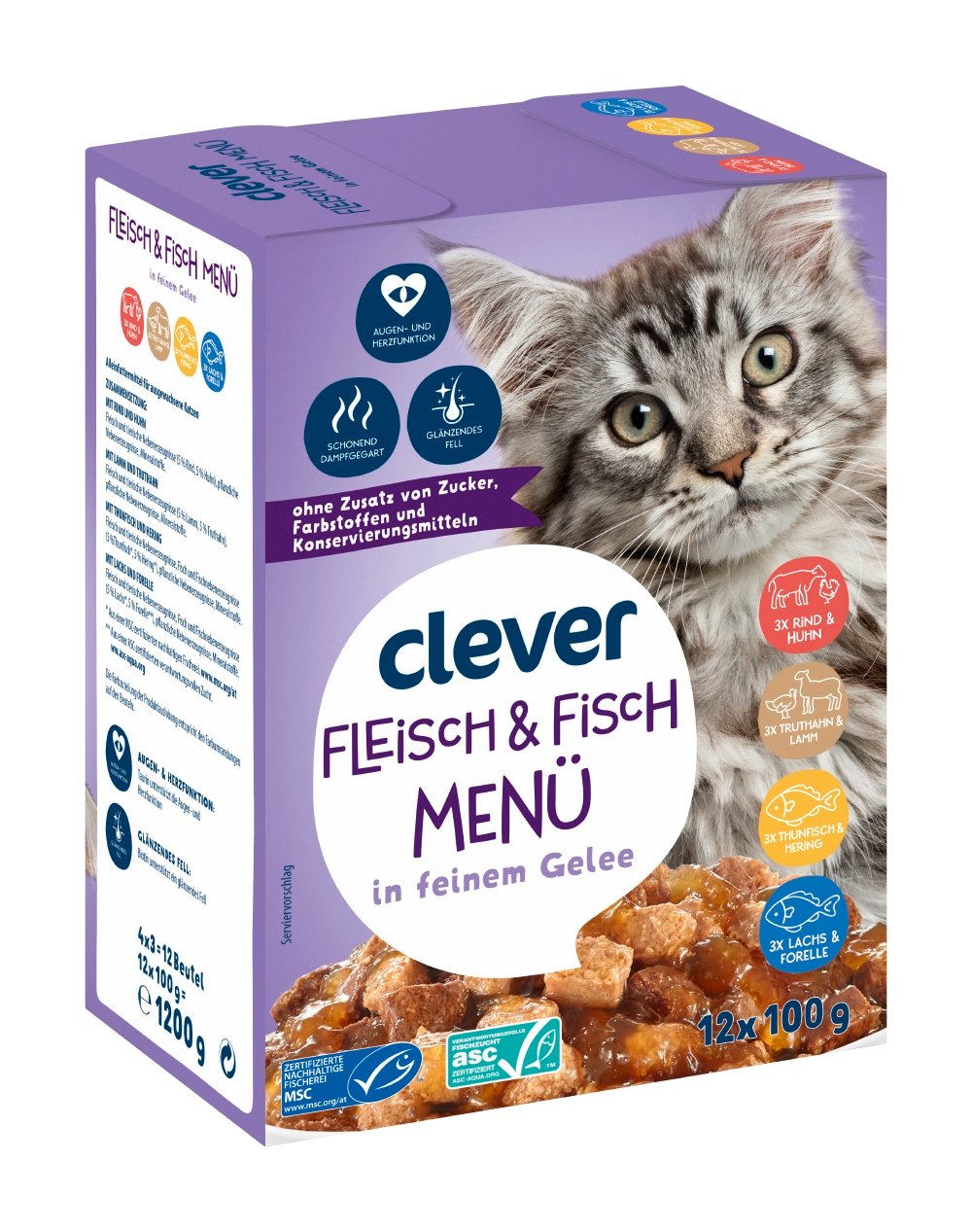Clever Fleisch & Fisch Menü in feinem Gelee