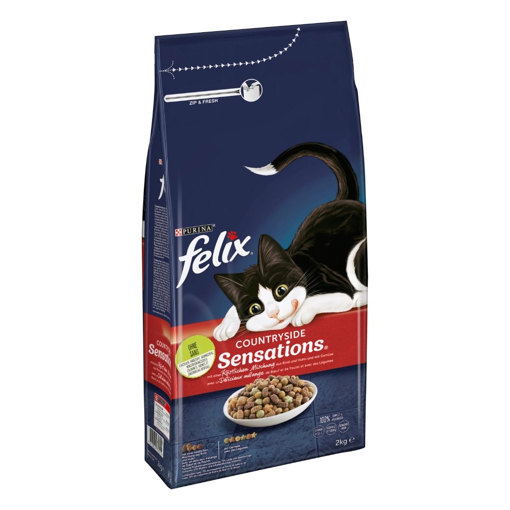 Felix Meaty Sensations mit Rind, Huhn und Gemüsezugabe