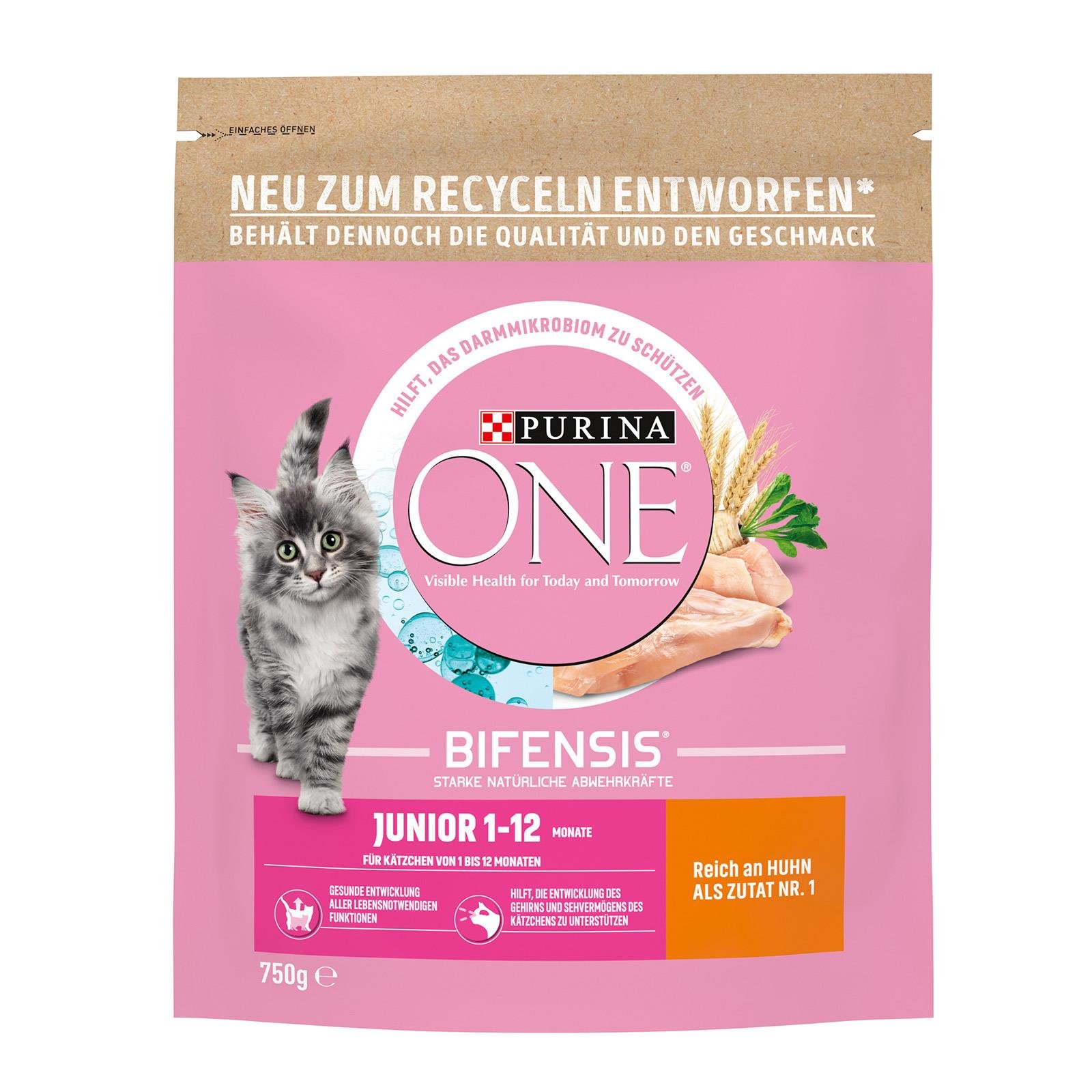 Purina One Junior Reich an Huhn