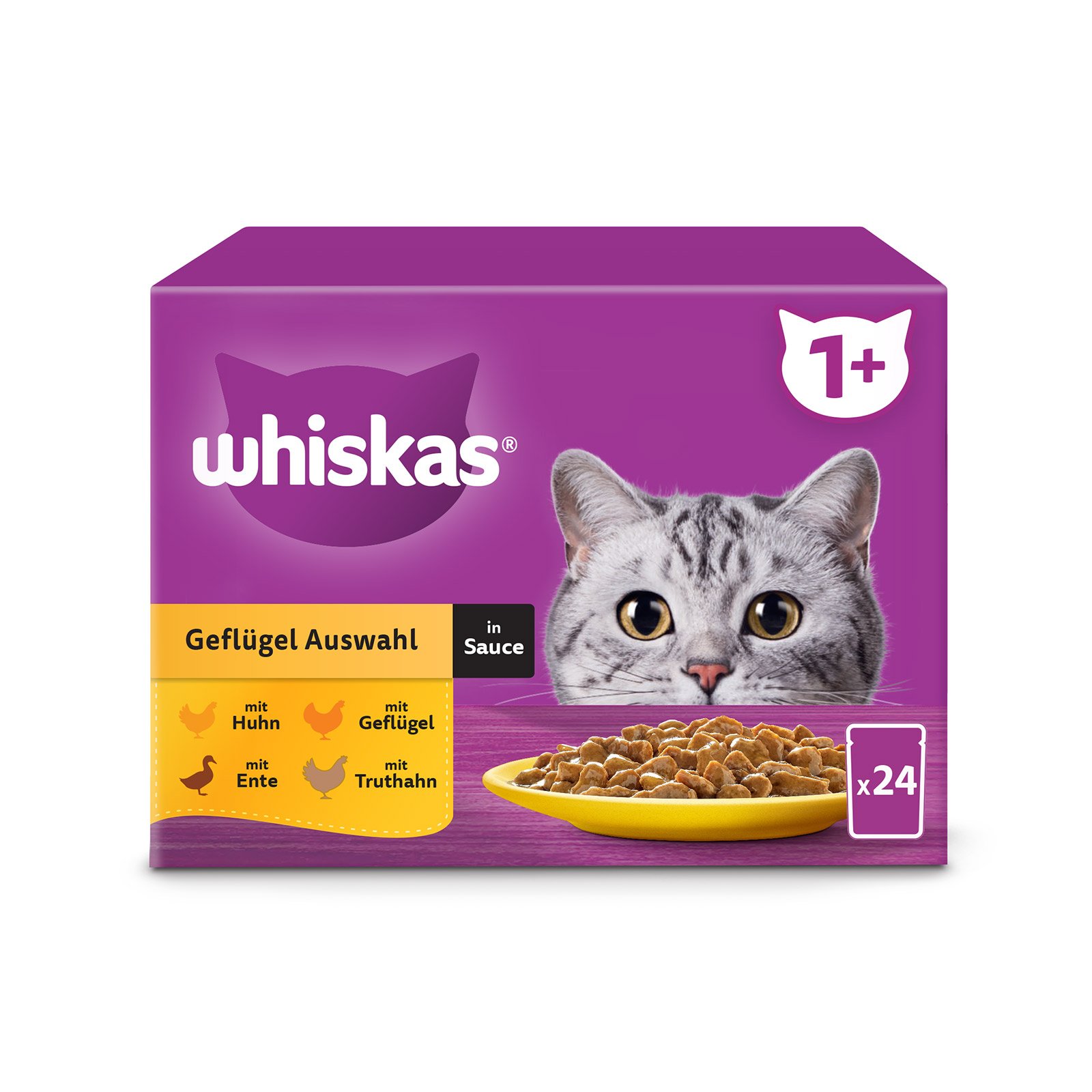 Whiskas Geflügel Auswahl in Sauce +1