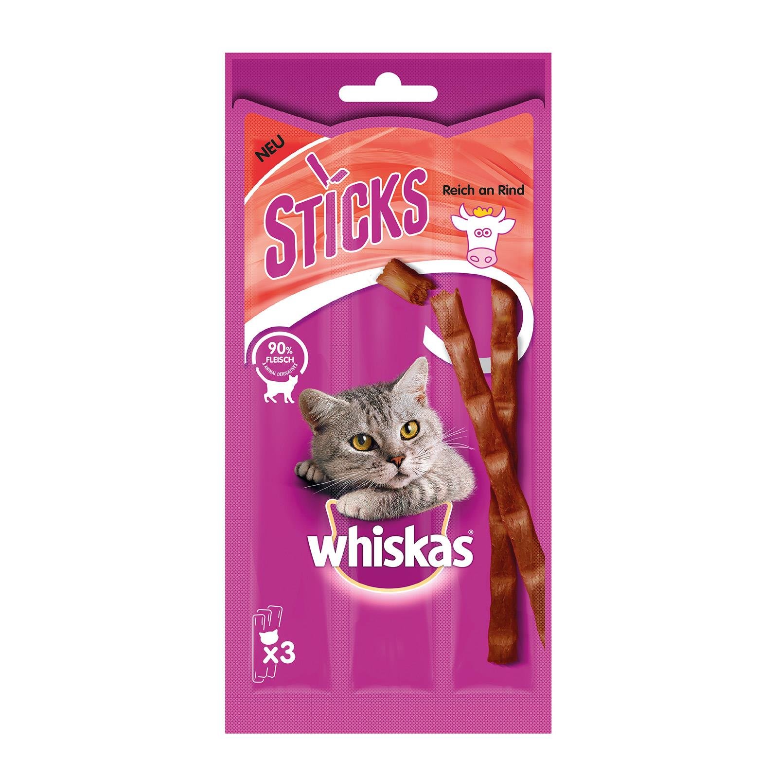 Whiskas Sticks Reich an Rind