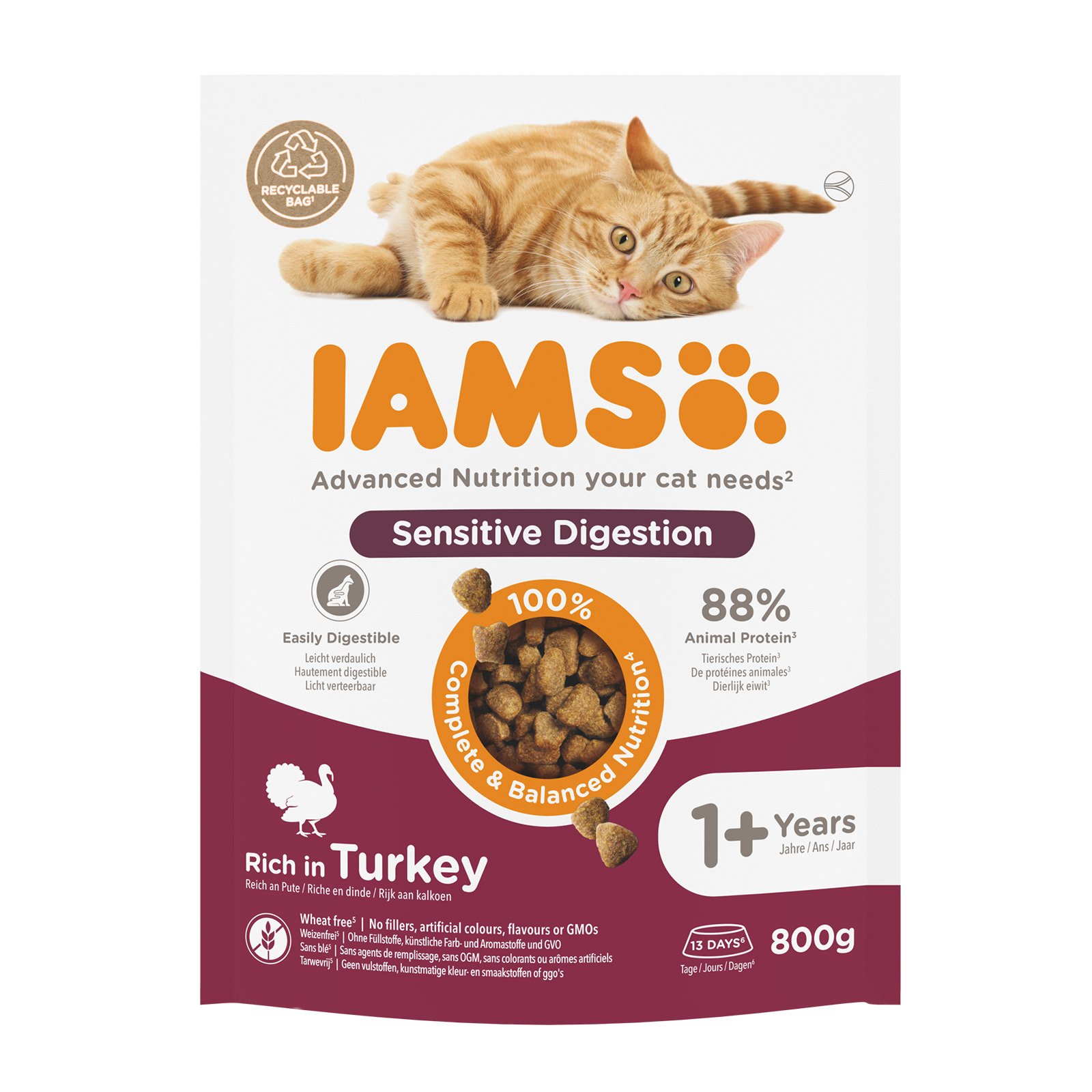 IAMS Sensitive Digestion reich an Pute