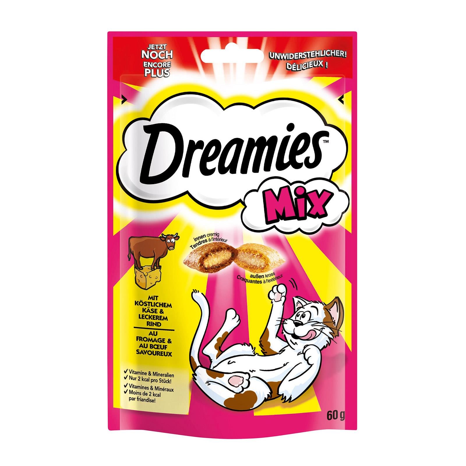 Dreamies Mix mit köstlichem Käse & leckerem Rind