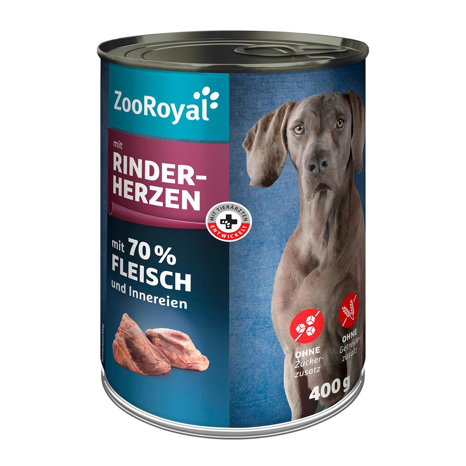 ZooRoyal Dose mit Rinderherzen