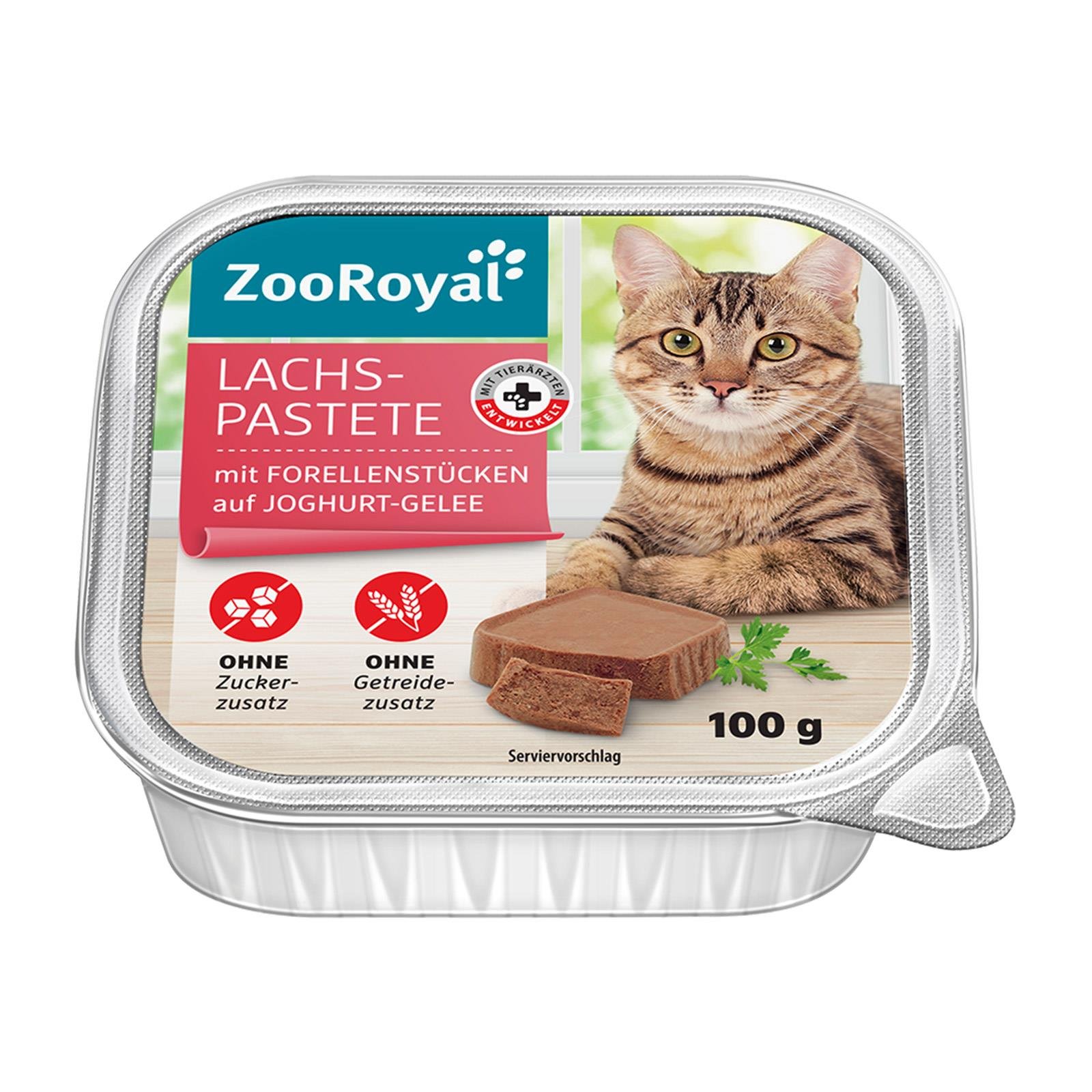 ZooRoyal Lachs-Pastete mit feinen Stücken auf Joghurt-Gelee