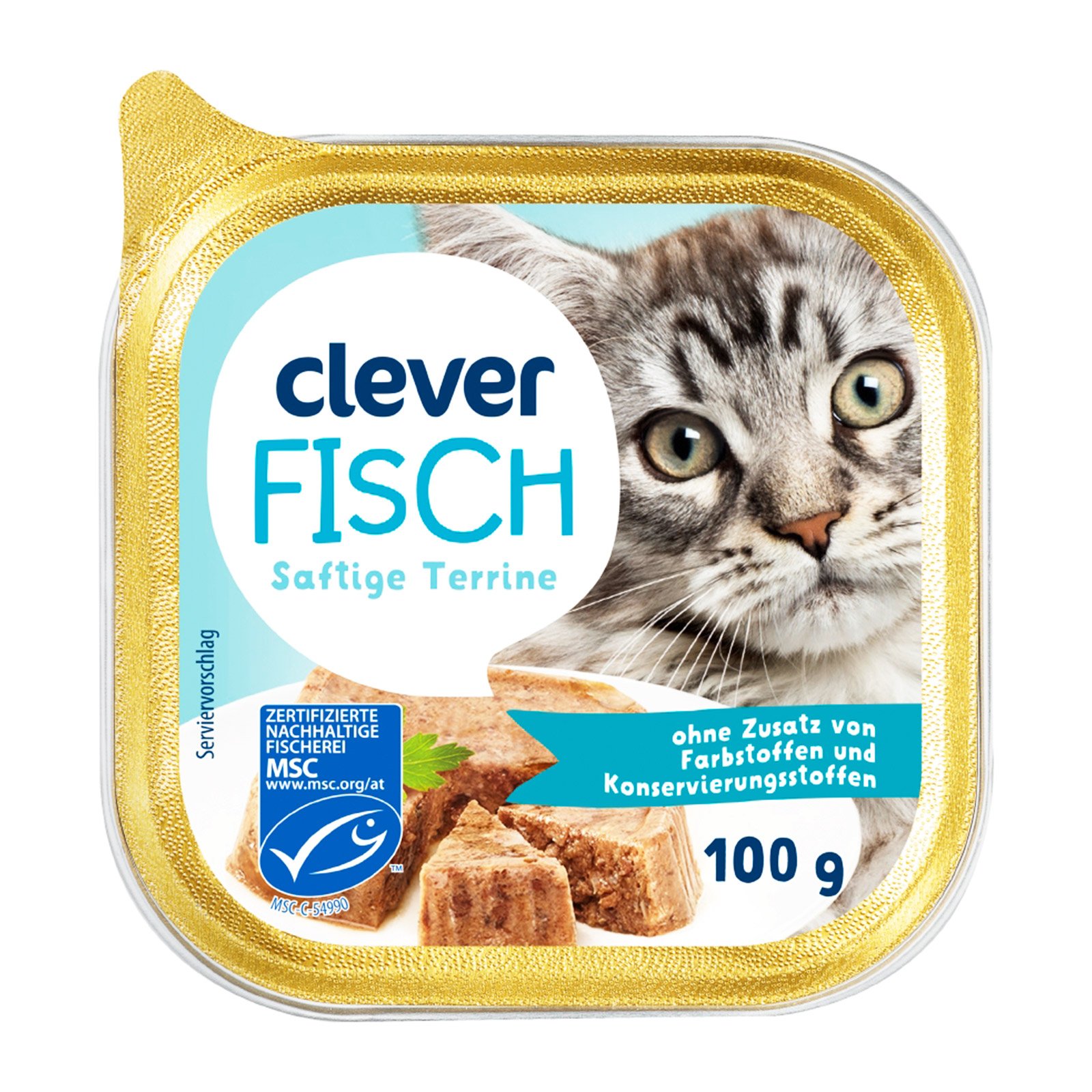 Clever Katze Fisch