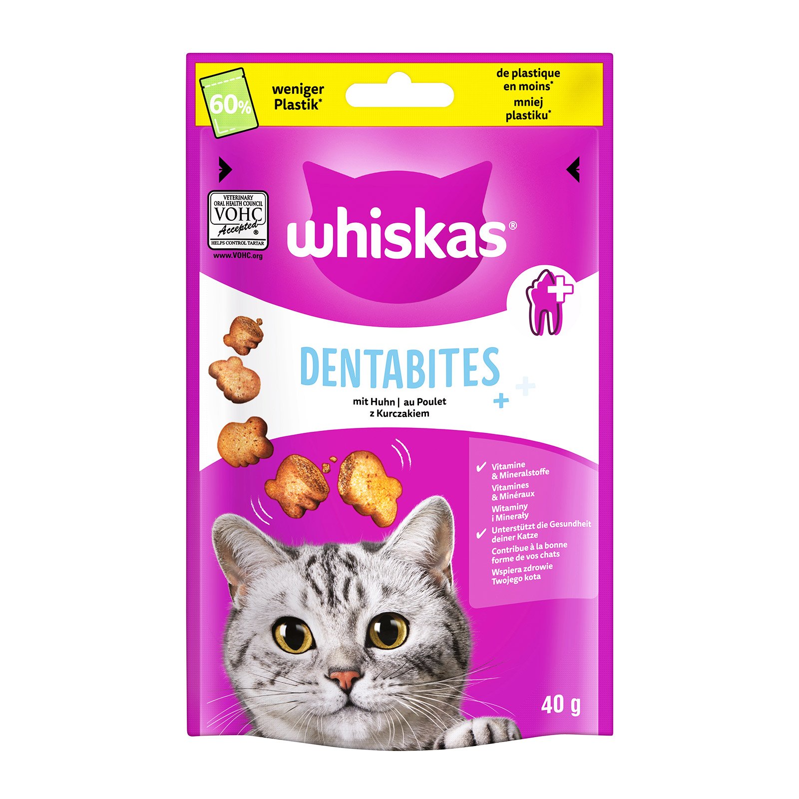 Whiskas Snacks Dentabites mit Huhn