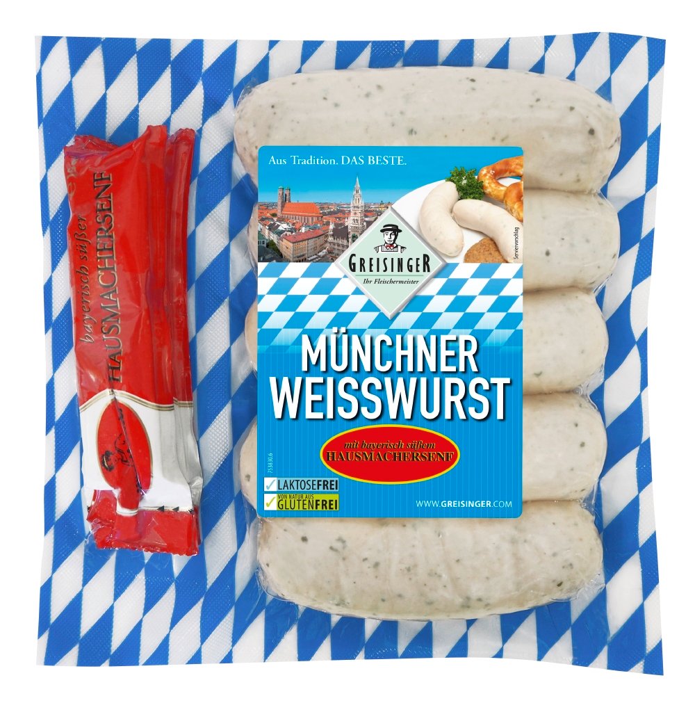 Greisinger Münchner Weisswurst mit Senf