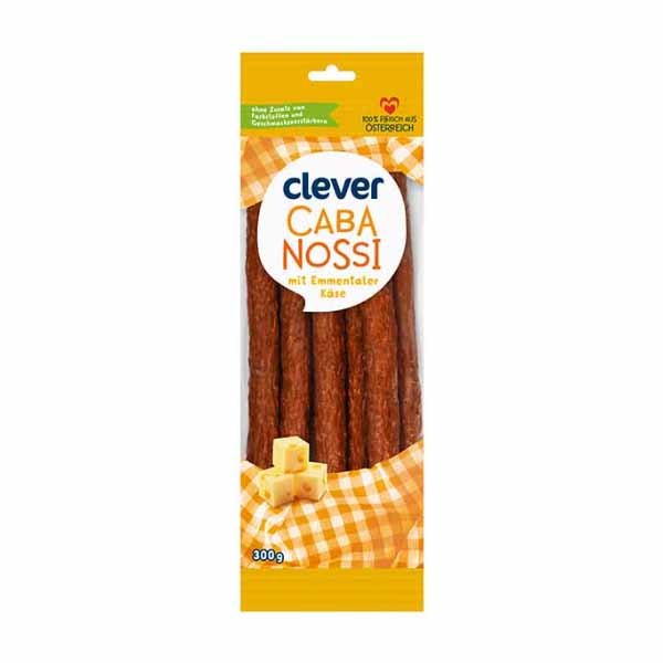 Clever Cabanossi mit Emmentaler Käse