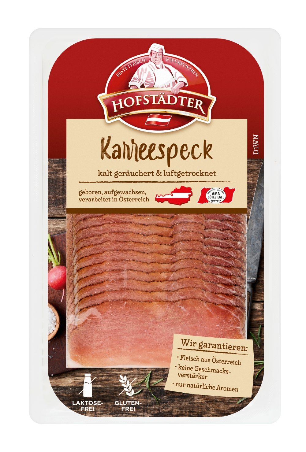 Hofstädter Karreespeck geschnitten