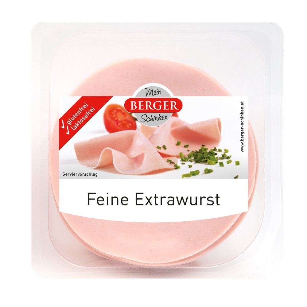 Berger Extrawurst geschnitten