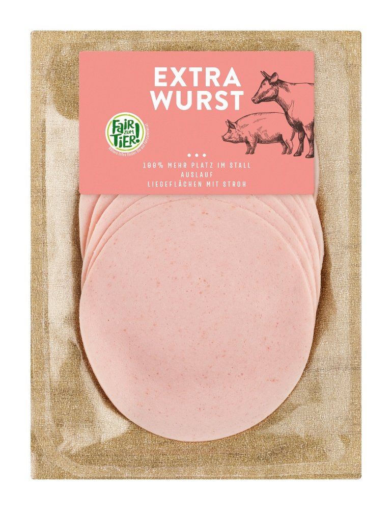 Fair zum Tier Extrawurst geschnitten