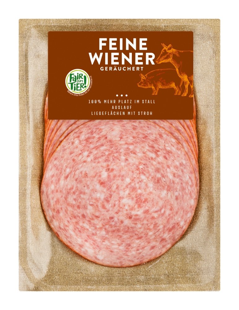 Fair zum Tier Wiener geschnitten