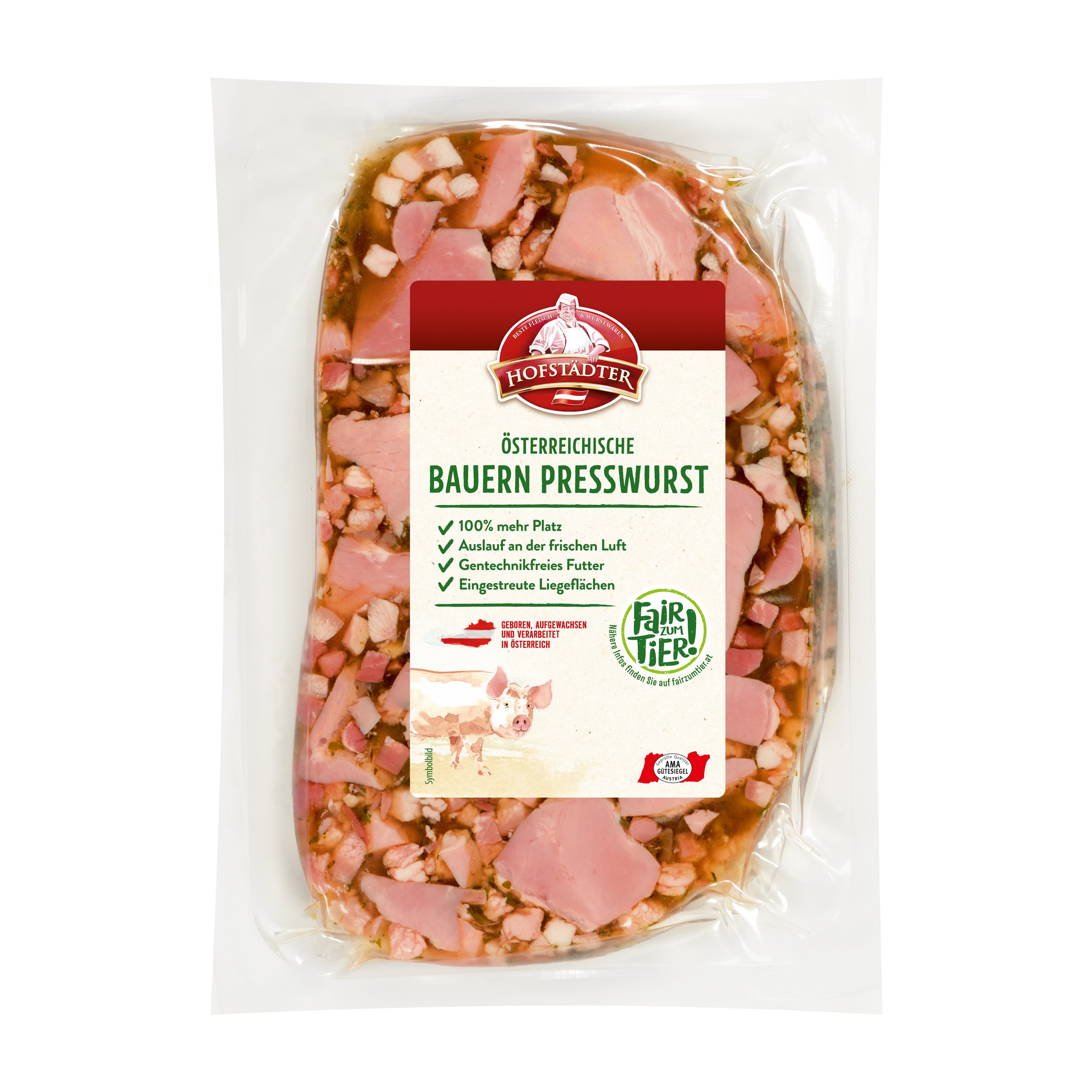 Hofstädter Fair zum Tier Bauern Presswurst