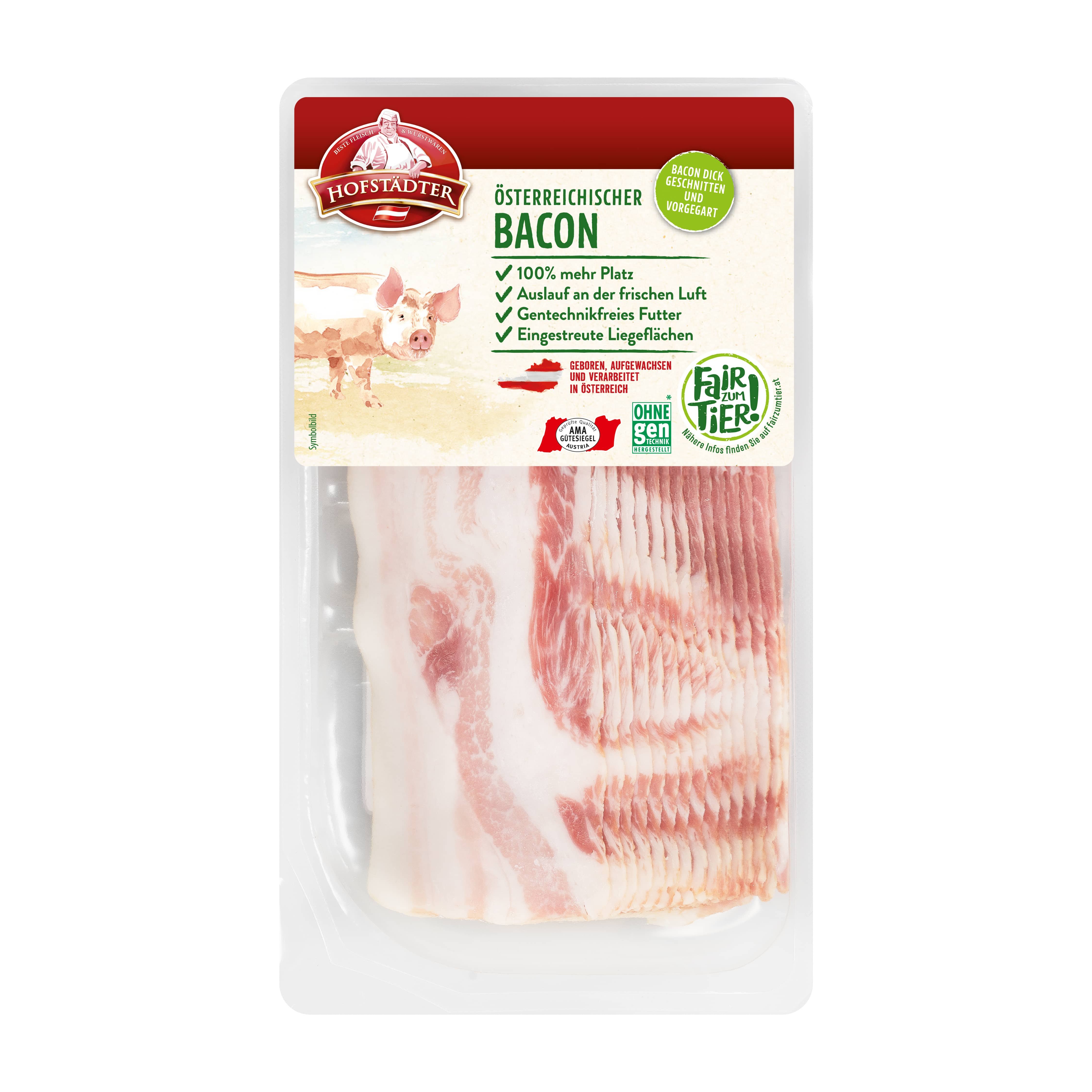 Hofstädter Fair zum Tier Bacon gekocht