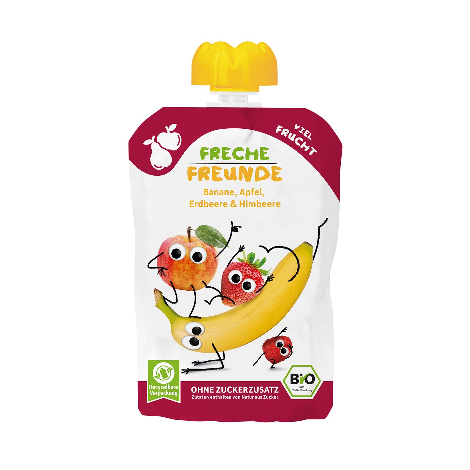 Freche Freunde Quetschie Apfel, Banane & Himbeere