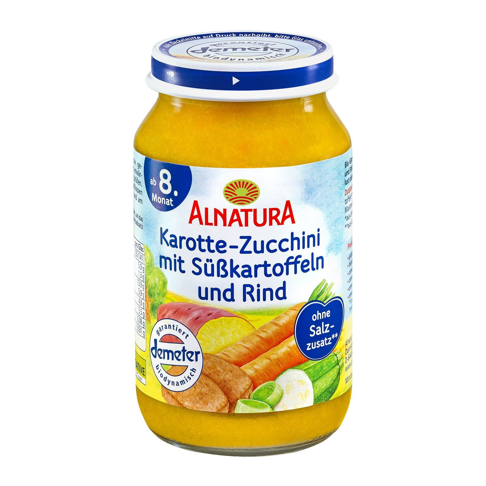 Alnatura Karotte-Zucchini-Süsskartoffel mit Rind