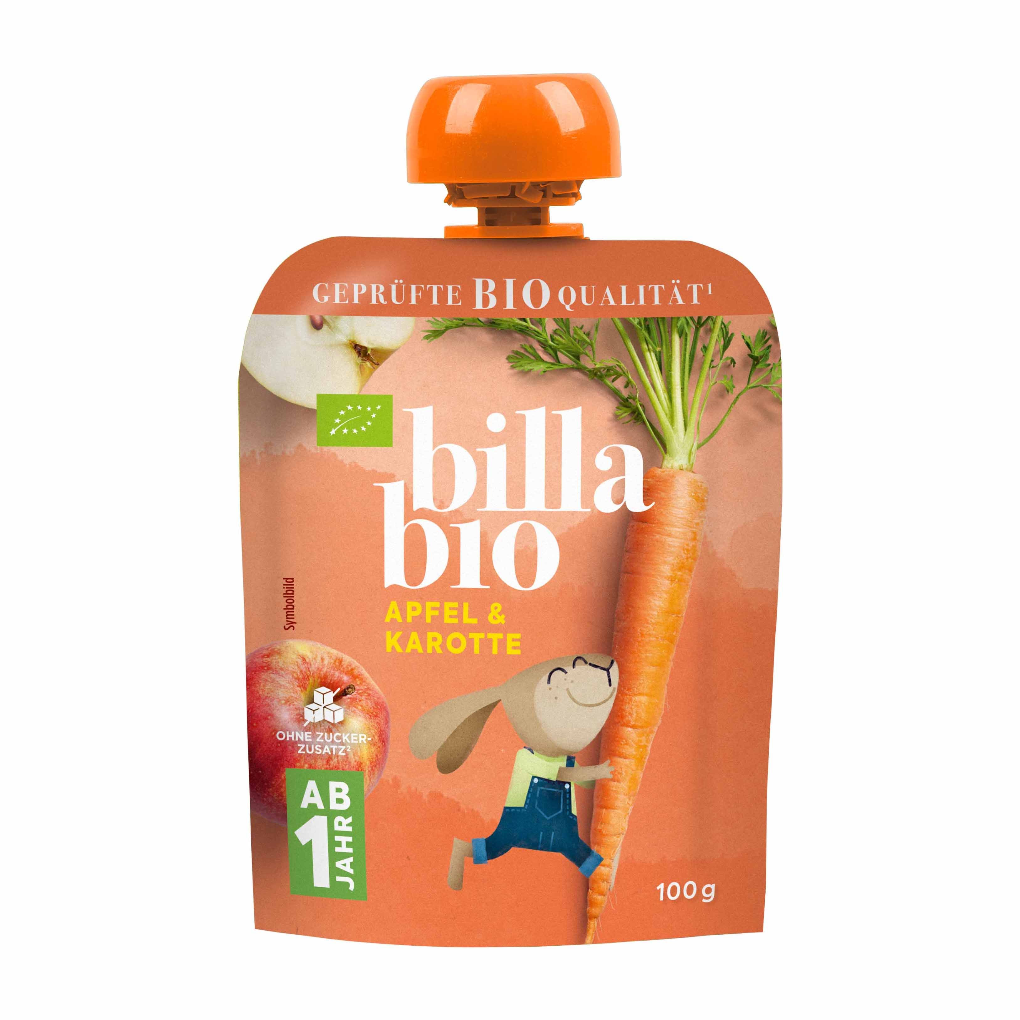 BILLA Bio Obstmus Apfel & Karotte