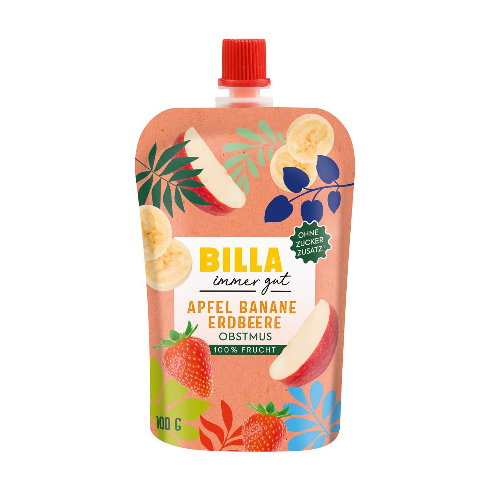 BILLA Obstmus Apfel -Banane- Erdbeere