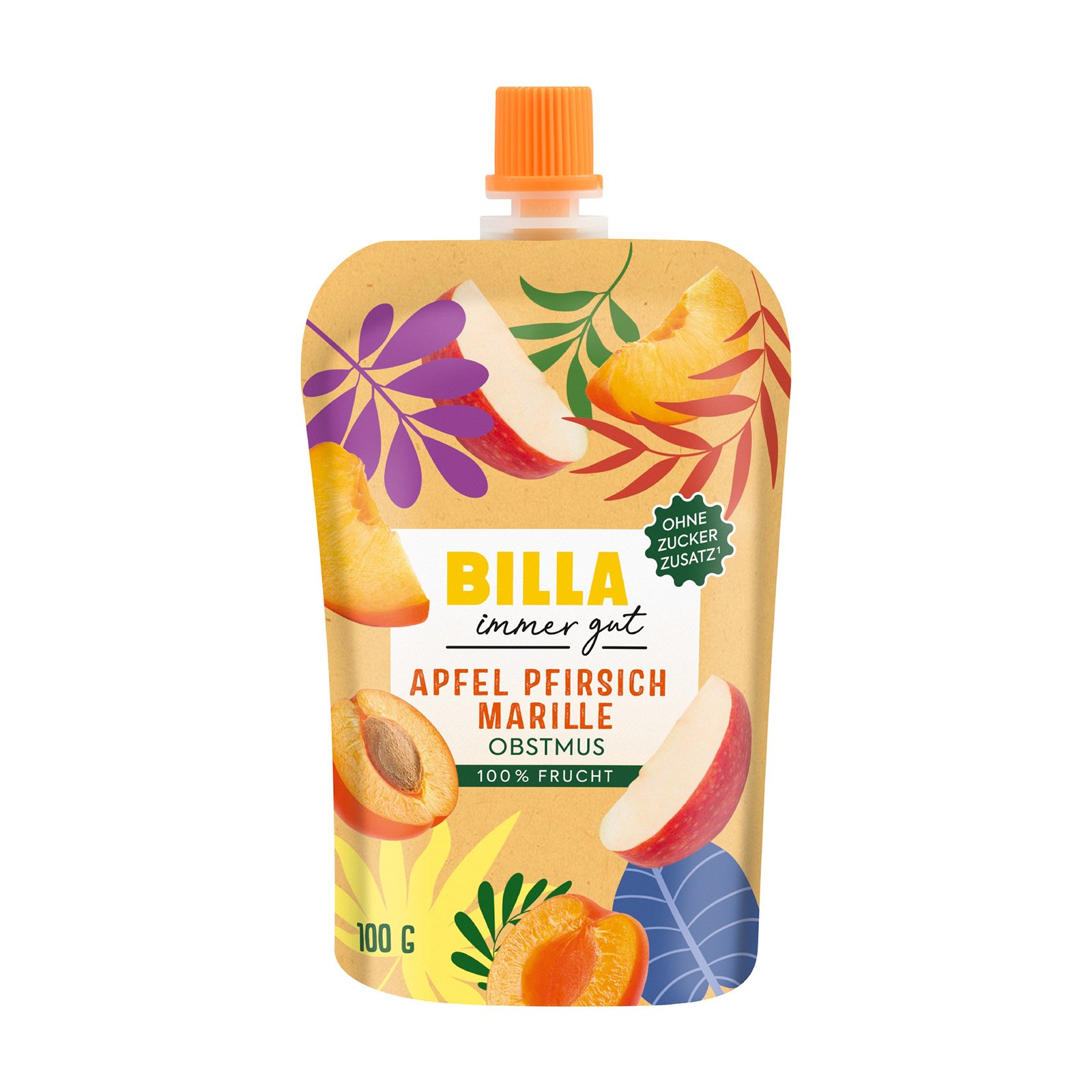BILLA Obstmus Apfel- Pfirsich- Marille