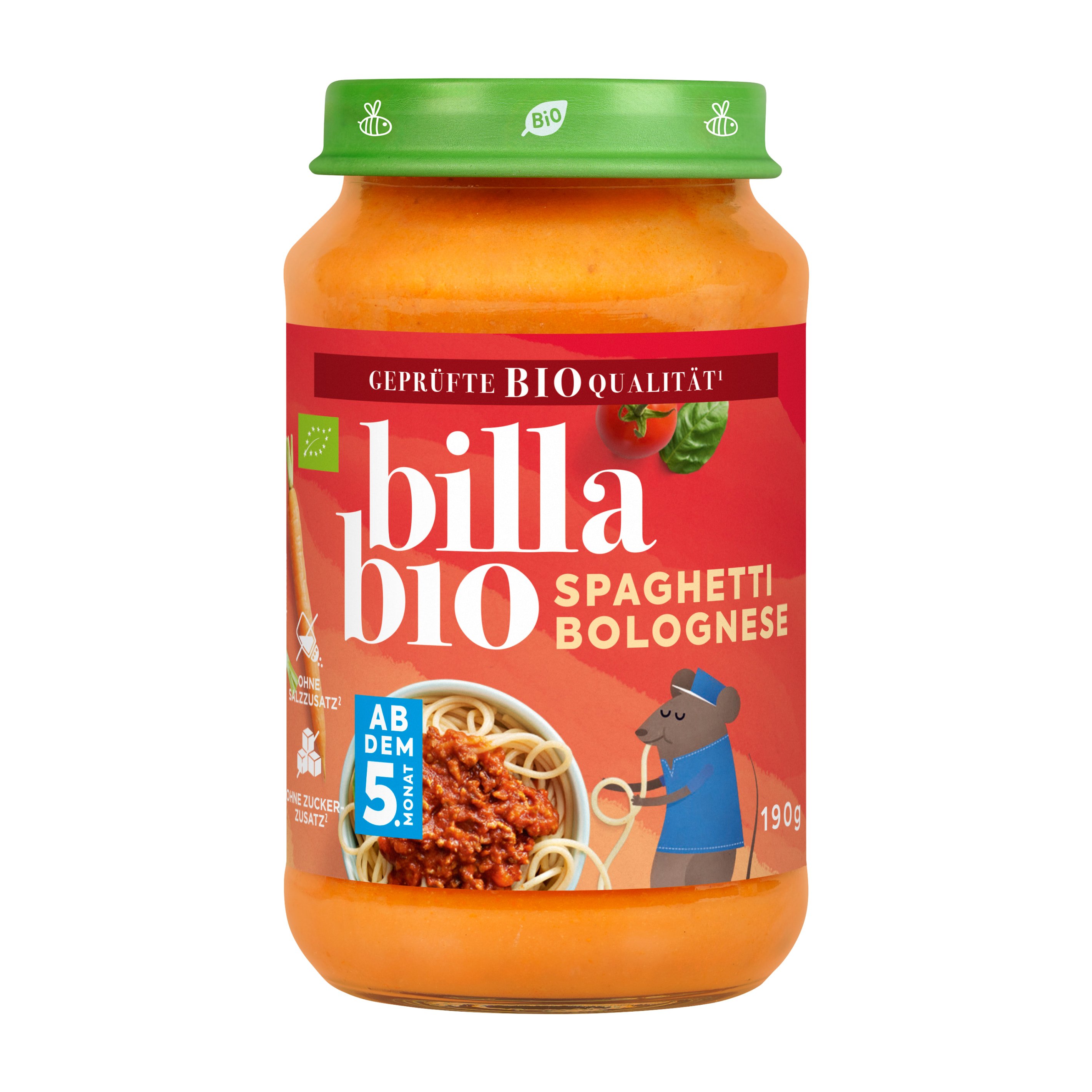 BILLA Bio Spaghetti Bolognese ab 5. Monat