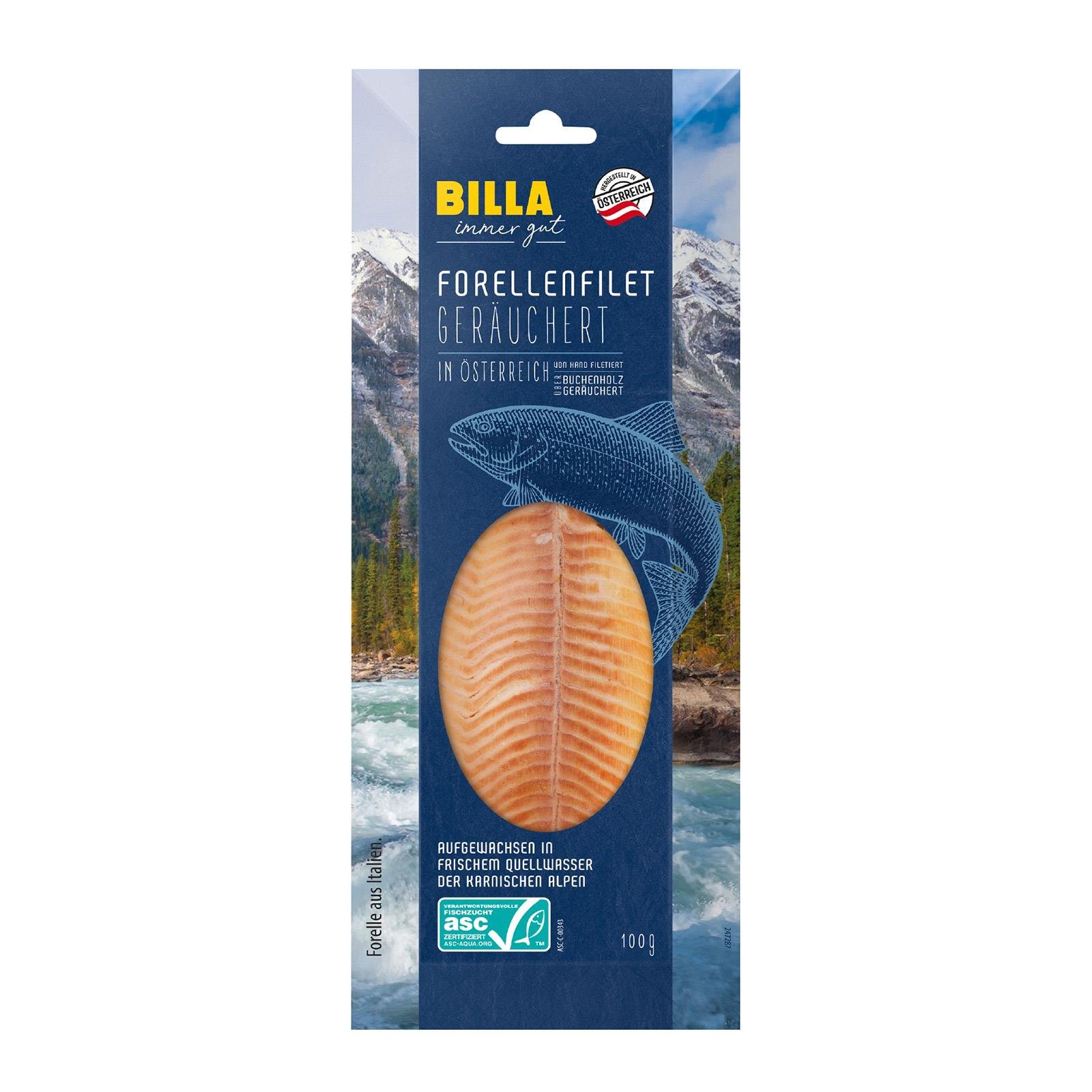 BILLA Forellenfilet geräuchert