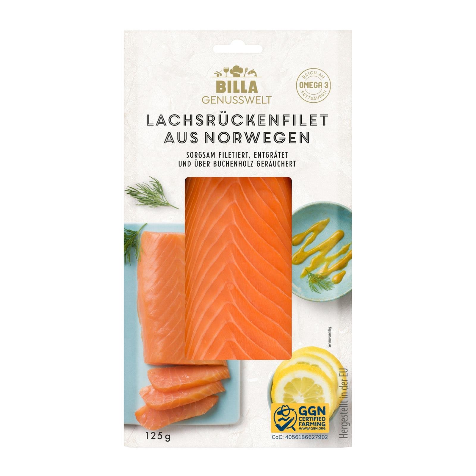 BILLA Genusswelt Norwegisches Lachsrückenfilet