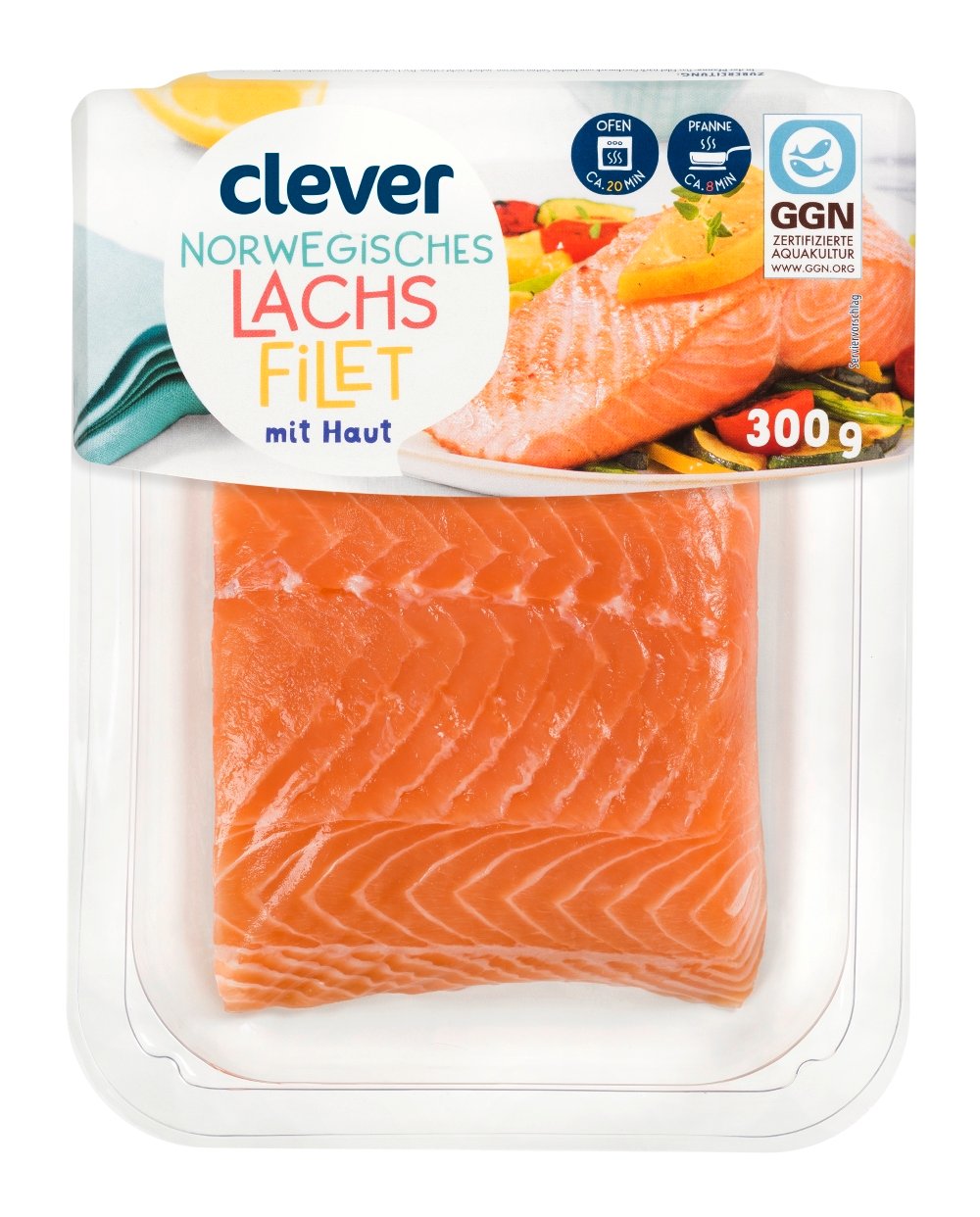 Clever Lachsfilet mit Haut