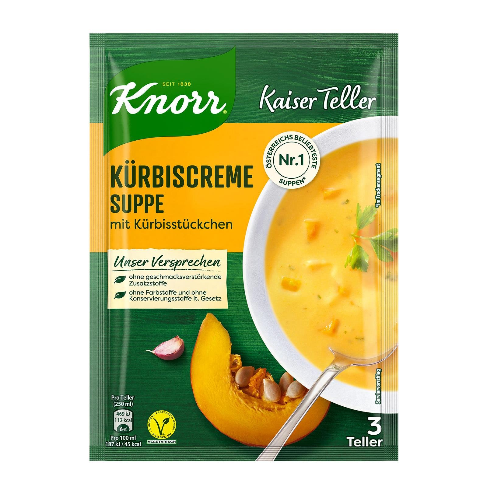 Knorr Kaiserteller Kürbiscremesuppe