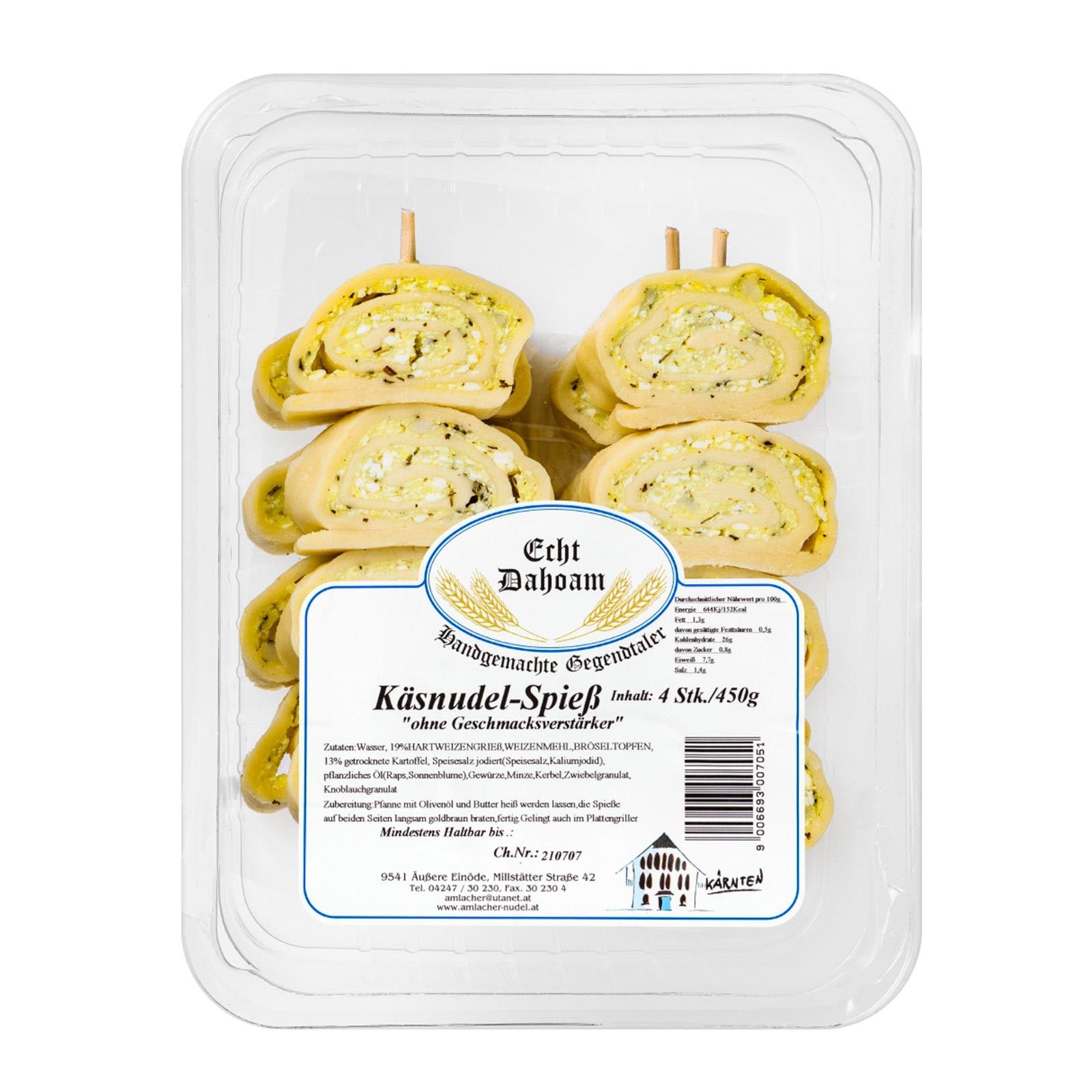 Amlacher Kärntner Käsnudel - Spieß