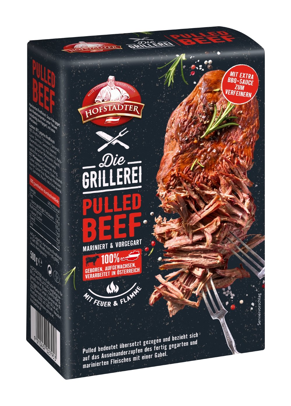 Hofstädter Die Grillerei Pulled Beef Sous Vide mit BBQ