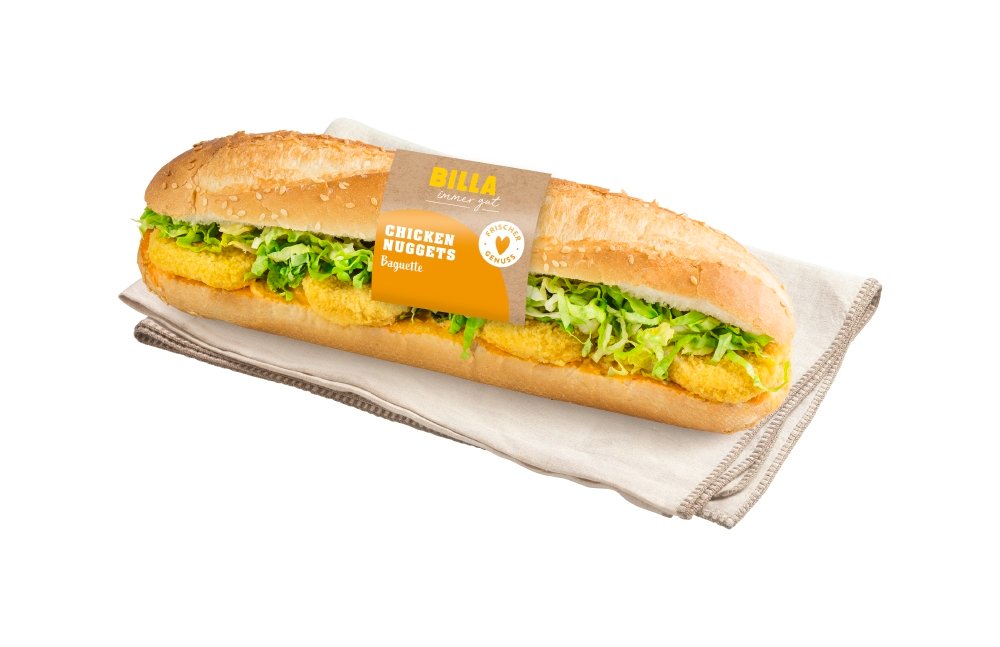 BILLA Chicken Nuggets Baguette