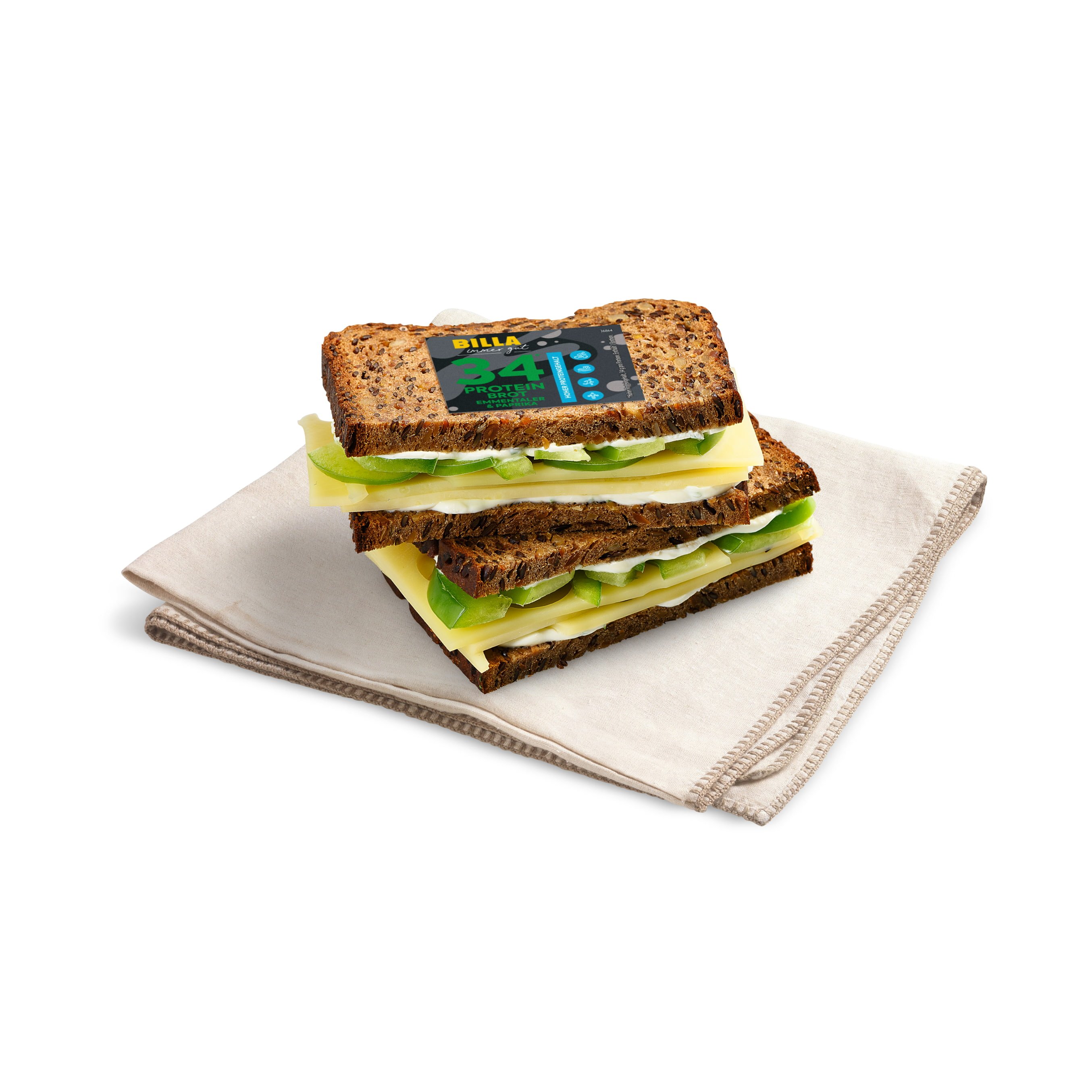 BILLA Protein Brot Emmentaler & Paprika