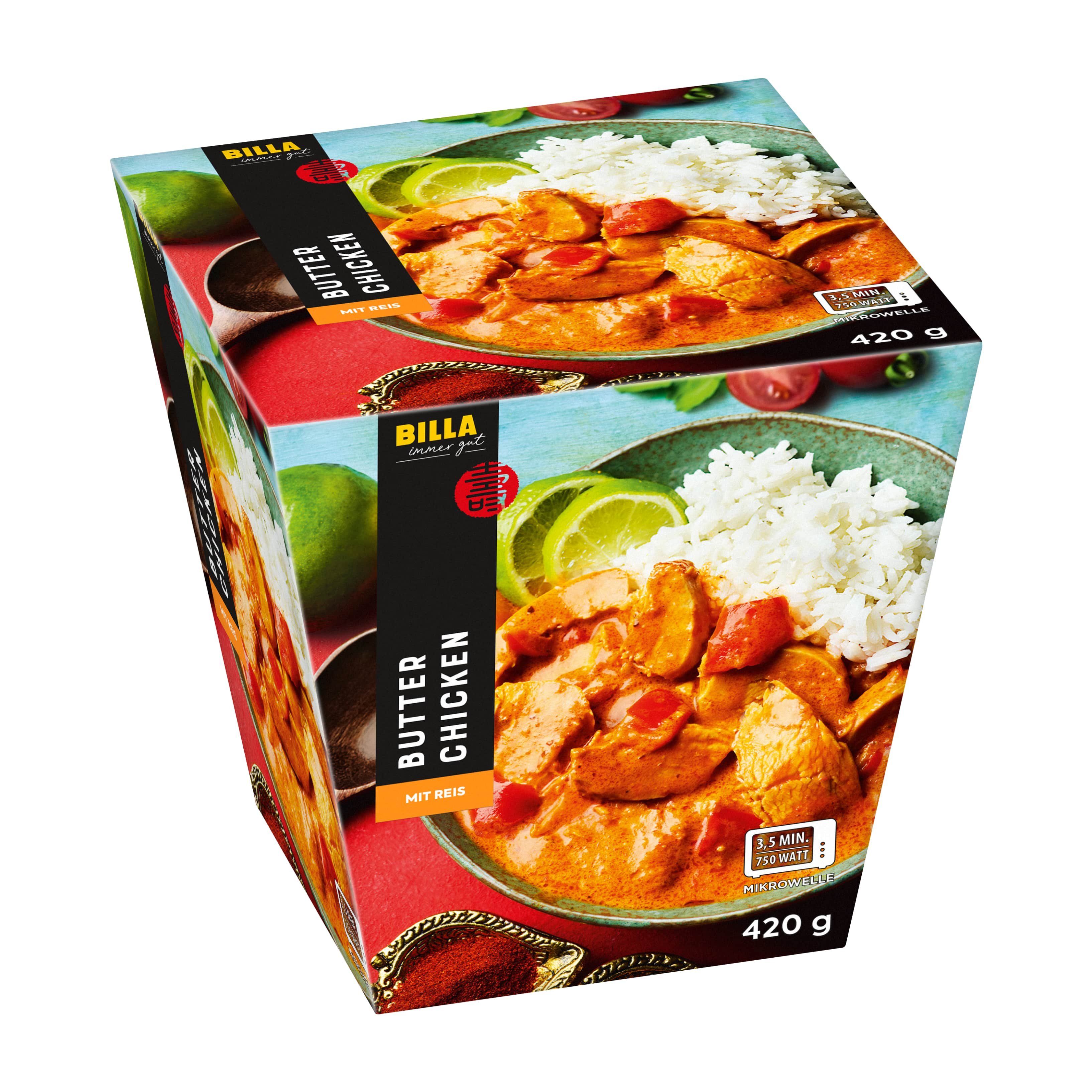 BILLA Butter Chicken mit Reis